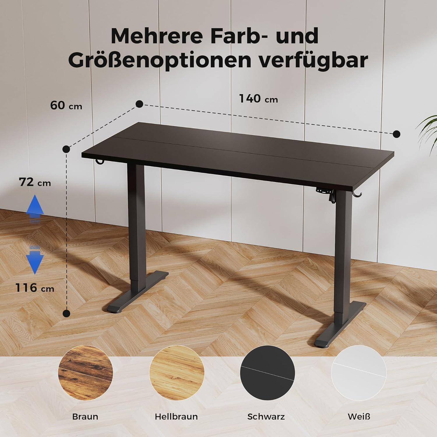 Elektrischer Höhenverstellbarer Schreibtisch mit Memory-Funktion