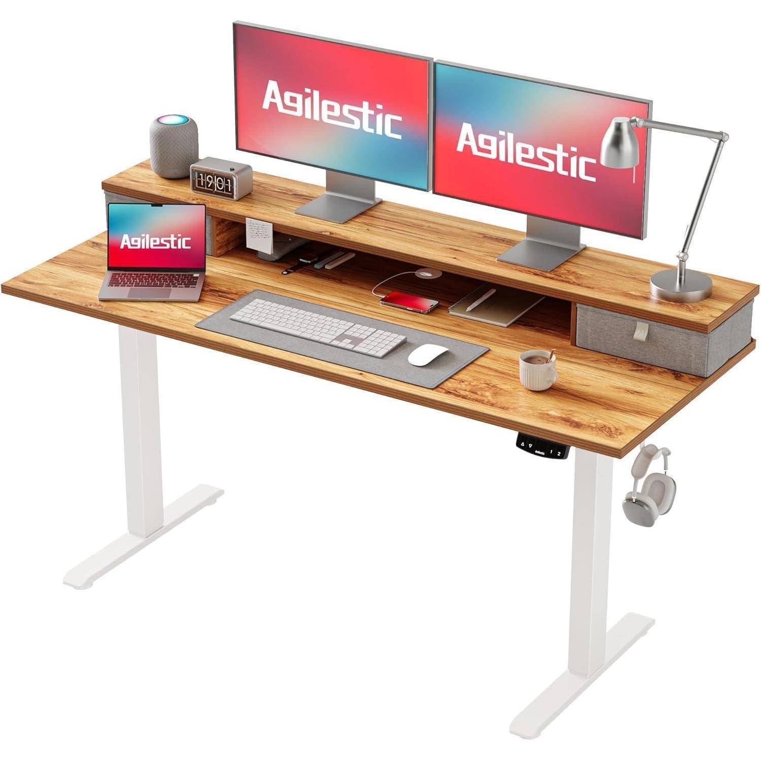 Höhenverstellbarer Schreibtisch 140x60cm Elektrisch mit