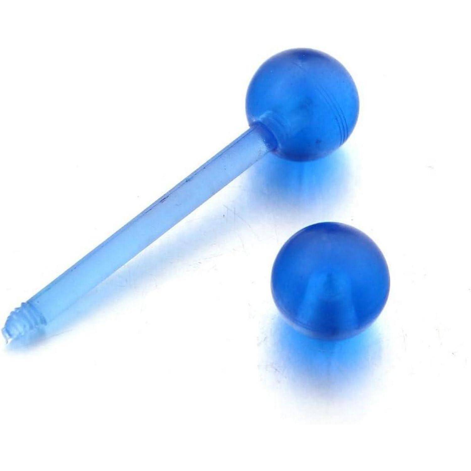 Zungenpiercing Set Leuchtend im Dunkeln Flexibel Kunststoff 14Gauge