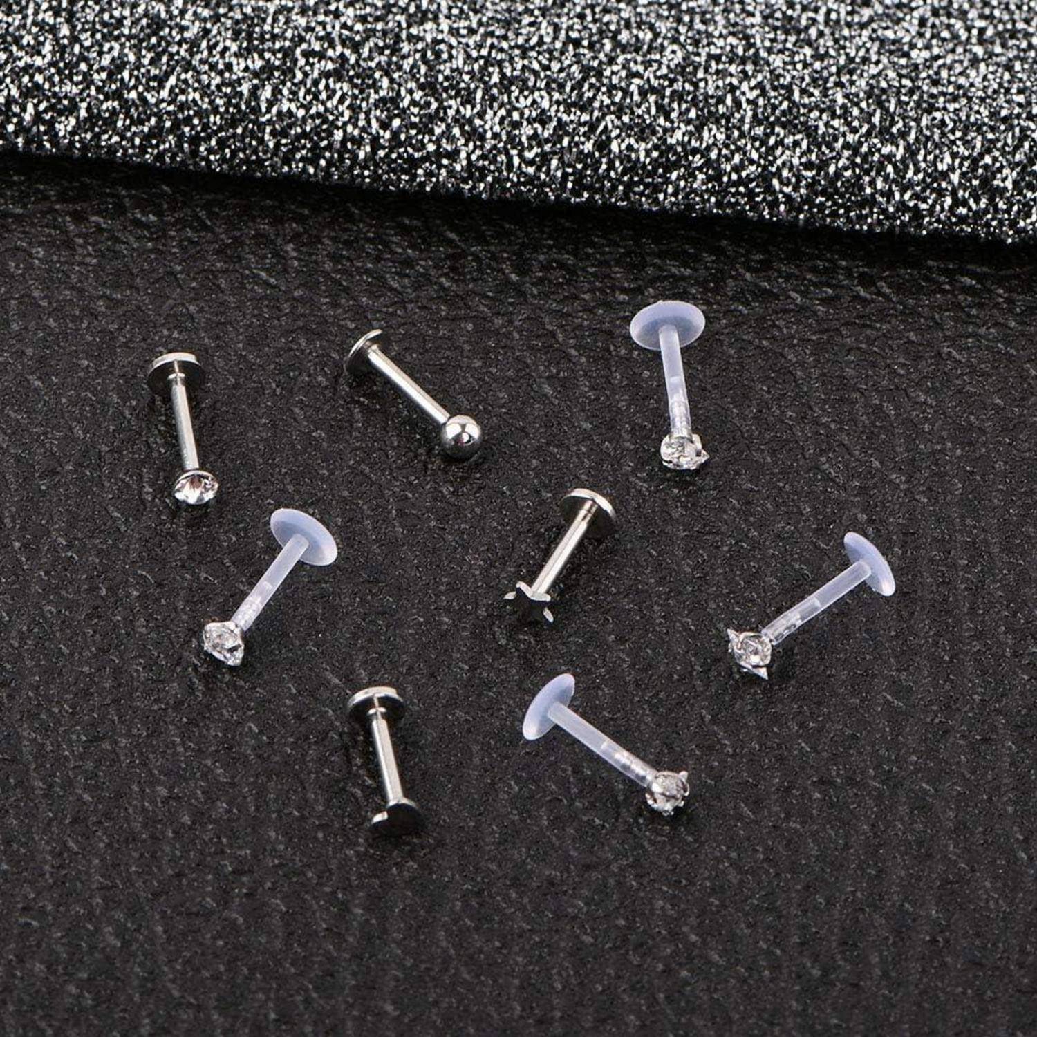 16G Acryl Chirurgenstahl Lippenpiercing Stud Labret Tragus Conch
