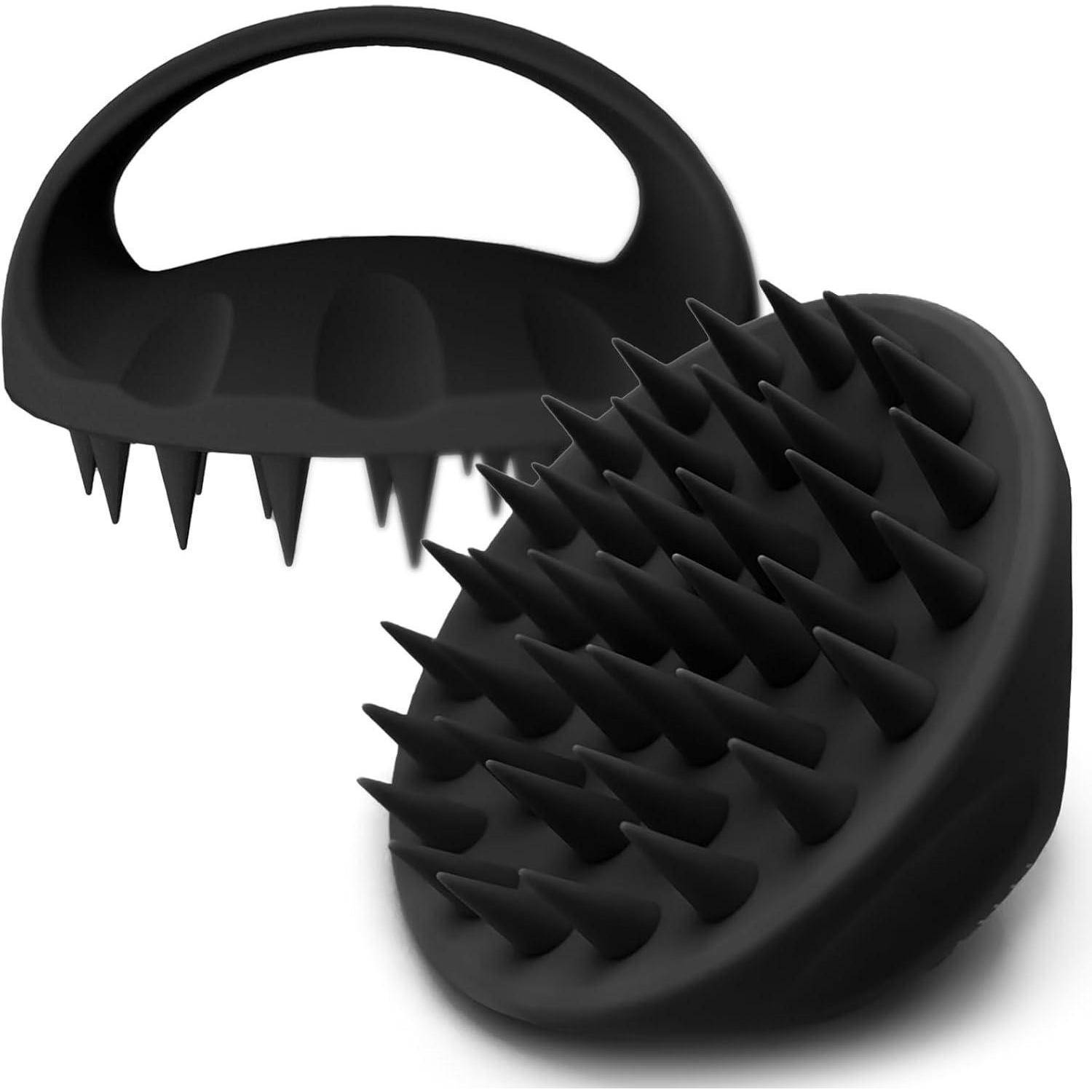 Kopfmassage-Bürste Silikon Scalp Massager Shampoo-Bürste Schwarz