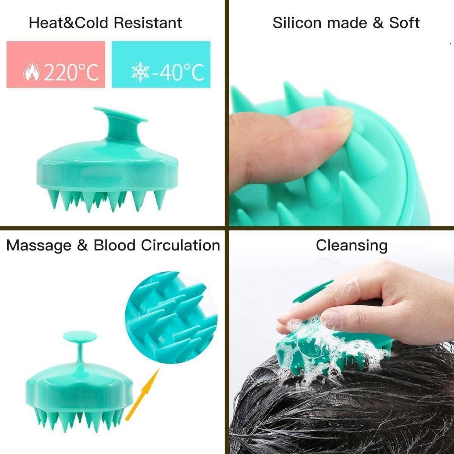 Shampoo-Bürsten-Set Haarbürsten Silikon Massagegerät Körperbürste