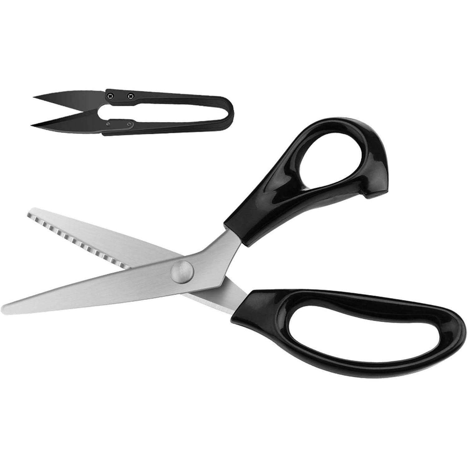 Stoffschere Zackenschere 23 cm Rechtshänder Schneiderschere für Leder