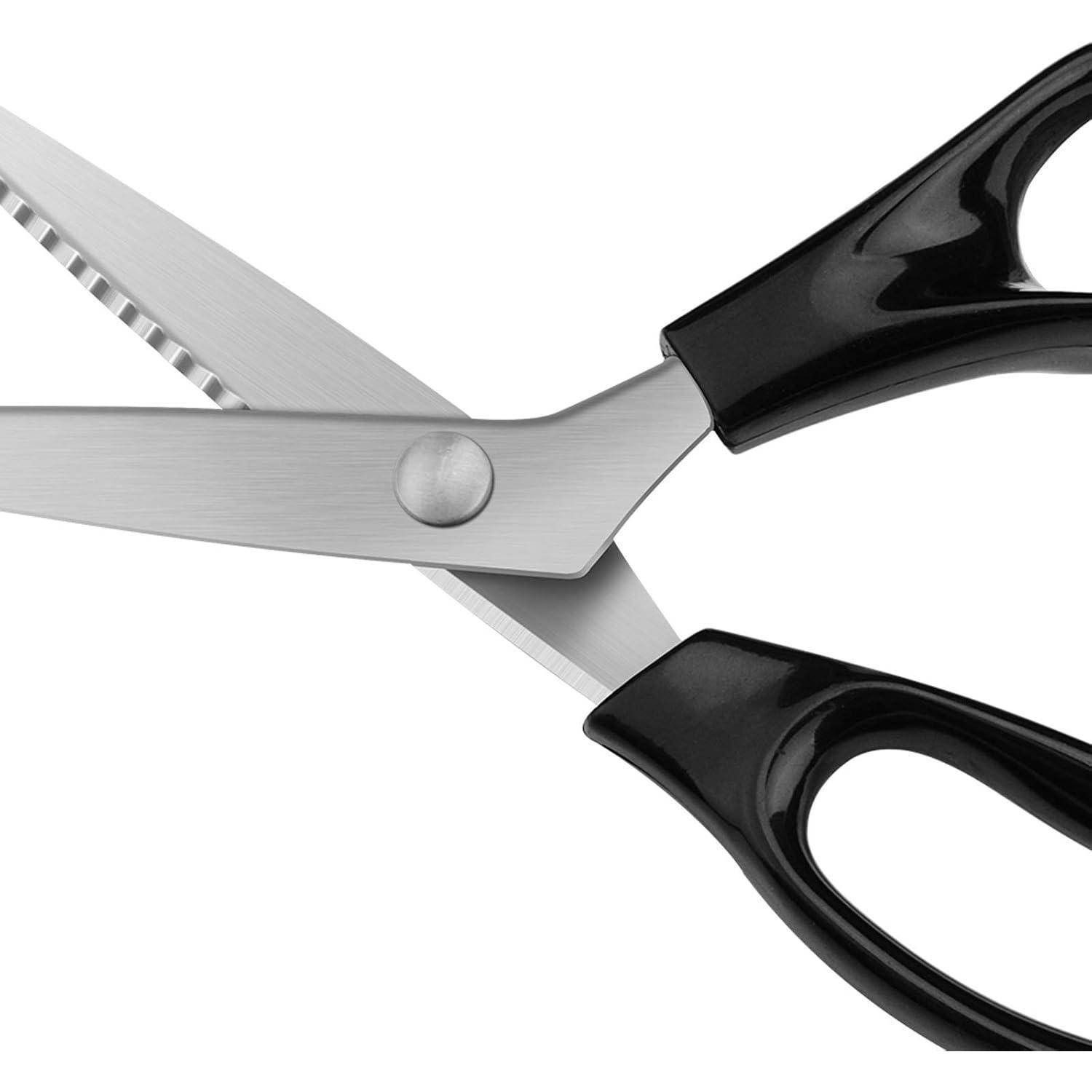 Stoffschere Zackenschere 23 cm Rechtshänder Schneiderschere für Leder
