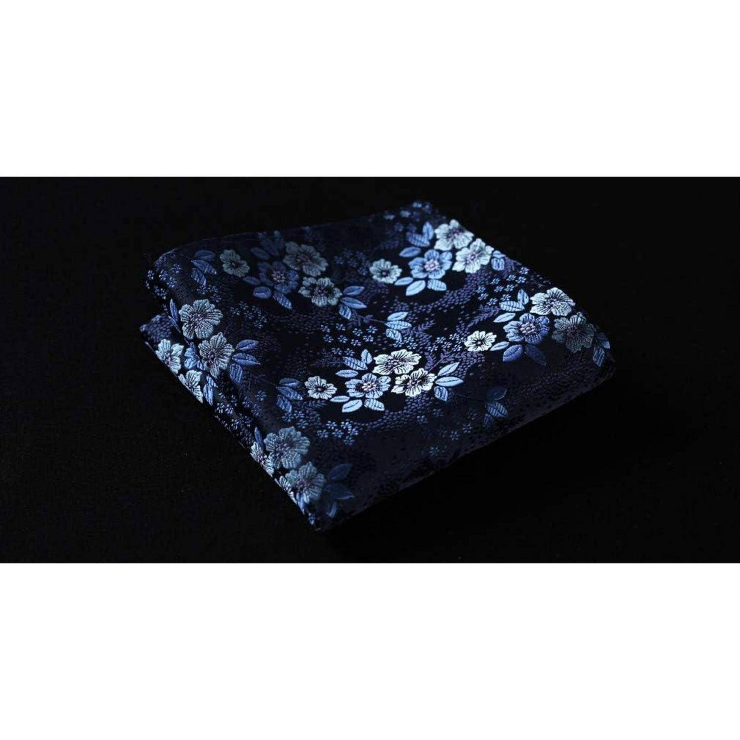 Krawattenschal Herren Hochzeit Paisley Ascot Navy Blau 2 Einheitsgröße