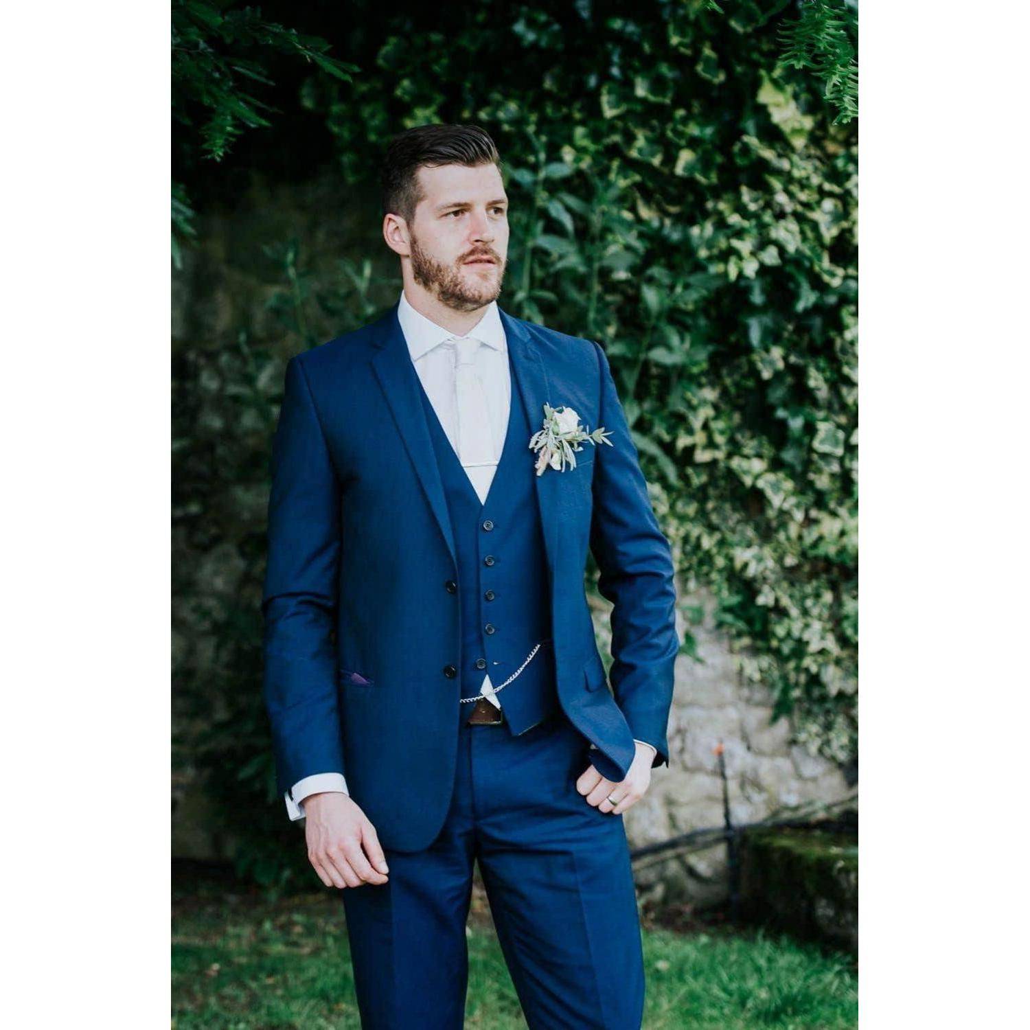 Krawatte Set Herren Einstecktuch einfarbig Hochzeit Weib Einheitsgröße