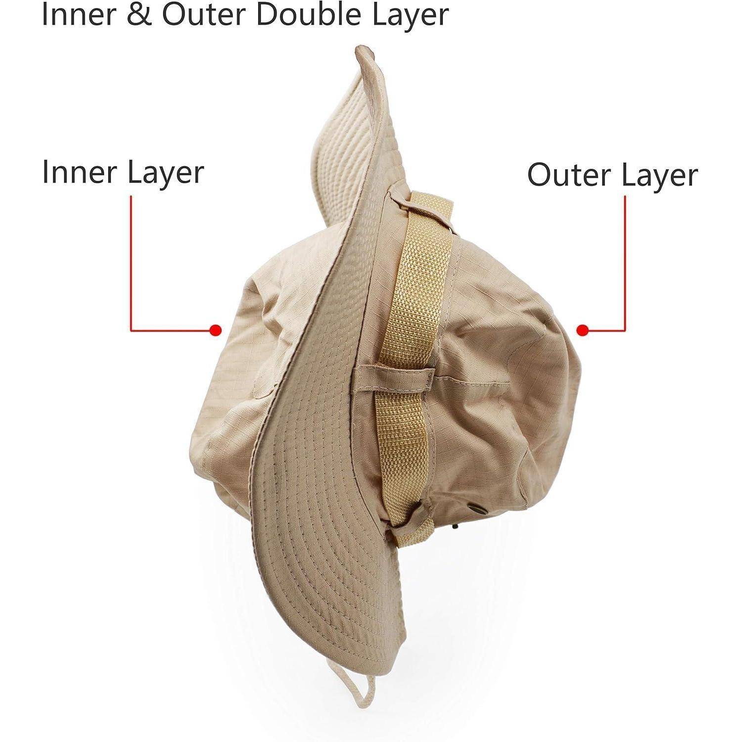 Sonnenhut Buschhut Krempe Herren Damen Angeln Jagd Camping M Khaki
