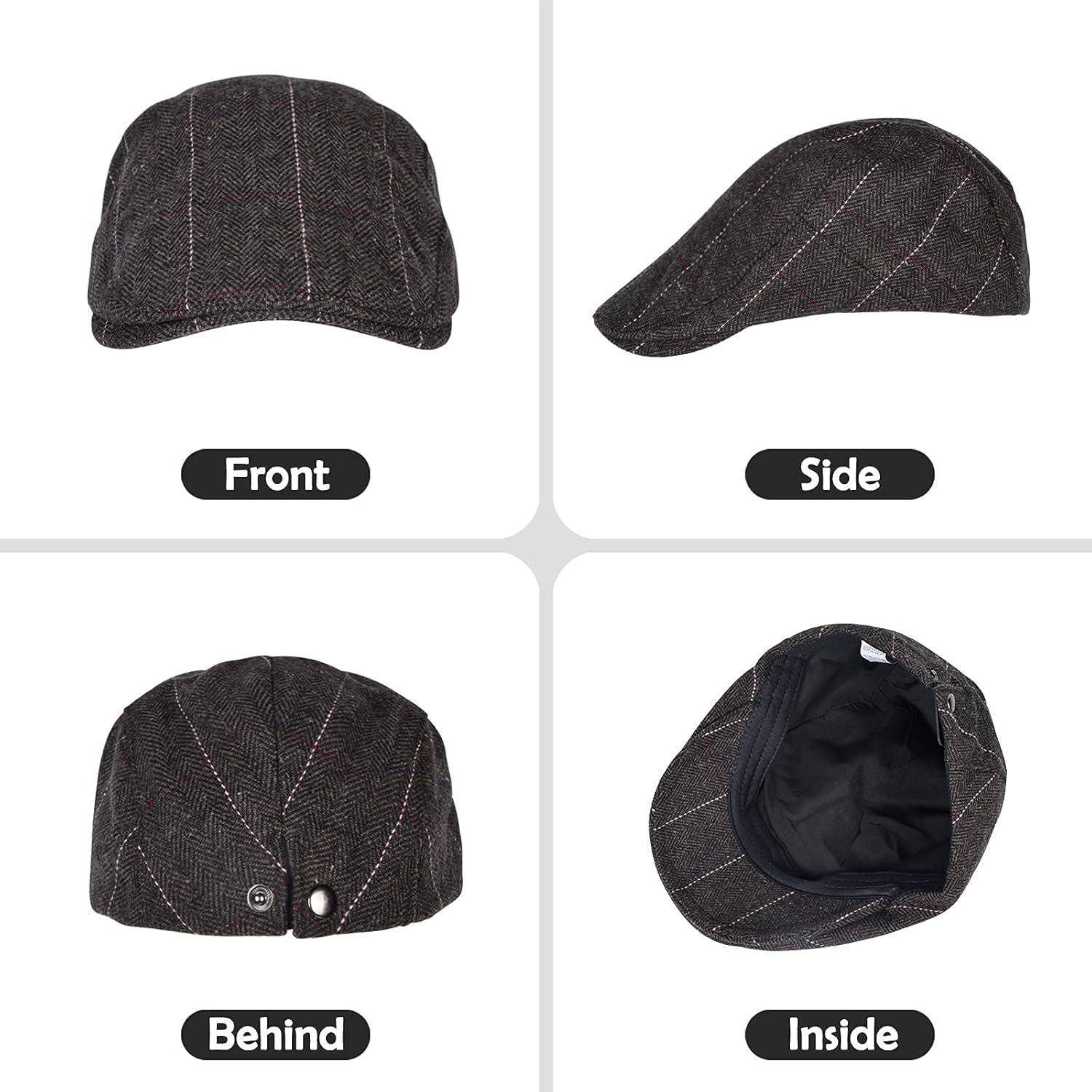 Schiebermütze Flatcap Gatsby Herren Damen Kaffee