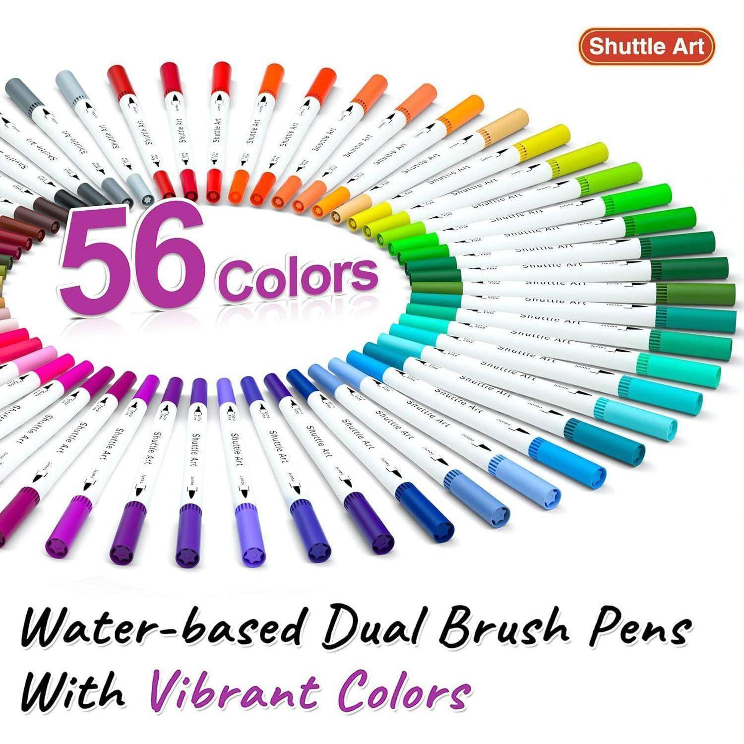 Pinselstifte Aquarell 56 Fasermaler 1-2mm Fineliner 0,4mm Mehrfarbig