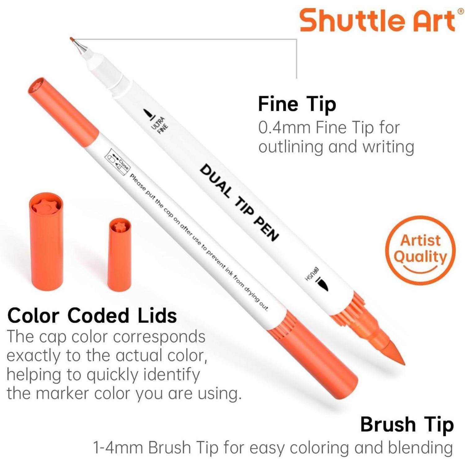 Pinselstifte Aquarell 56 Fasermaler 1-2mm Fineliner 0,4mm Mehrfarbig