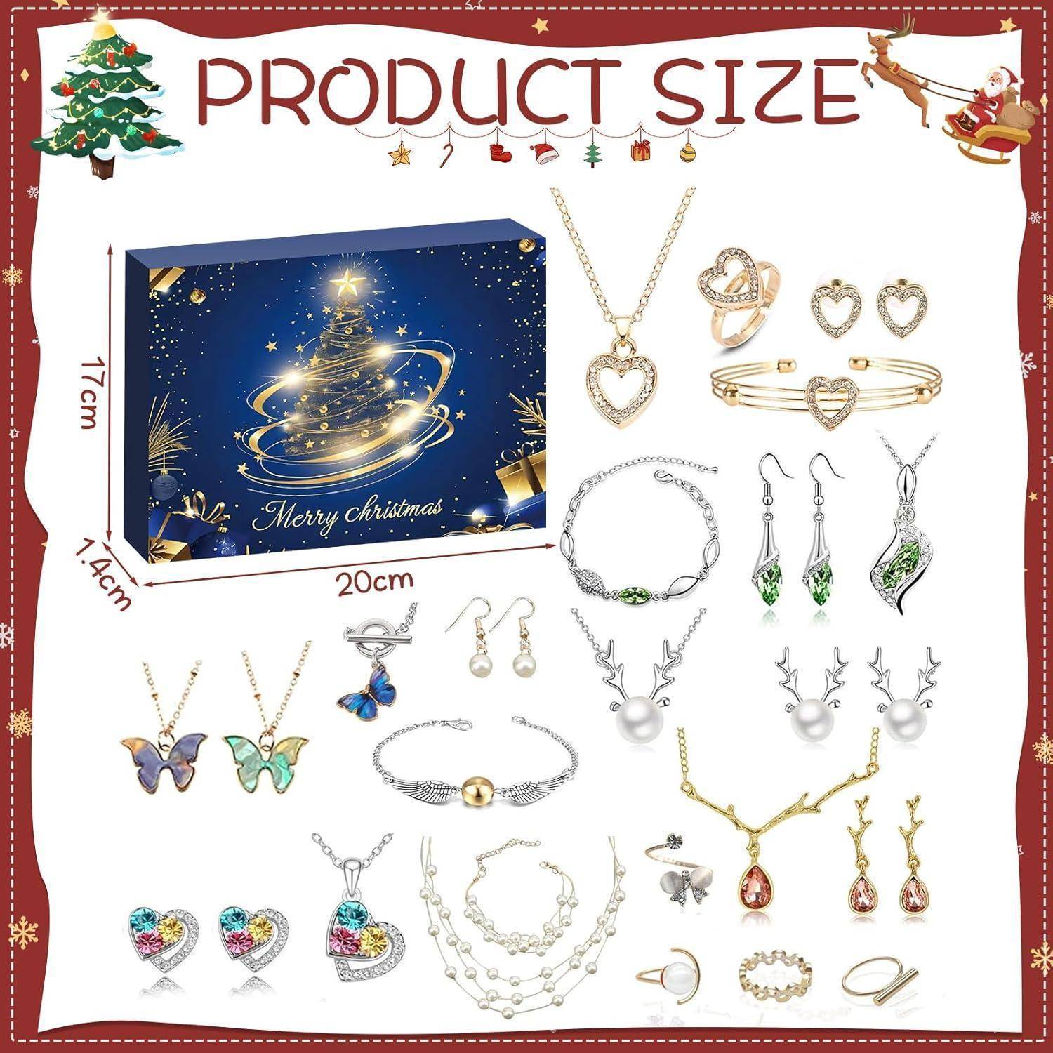 Schmuck Adventskalender DIY Armbänder Halsketten Ohrringe A