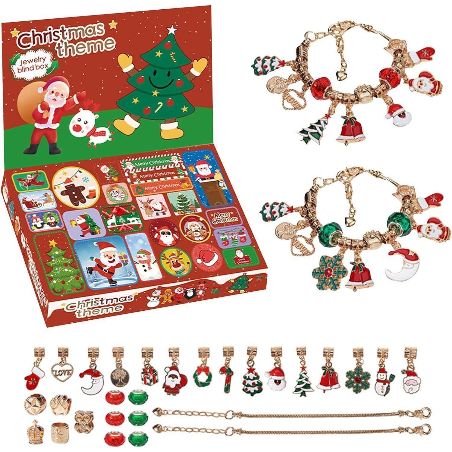 Adventskalender 2025 DIY Schmuck für Mädchen 6-13 Jahre 24 Füllungen