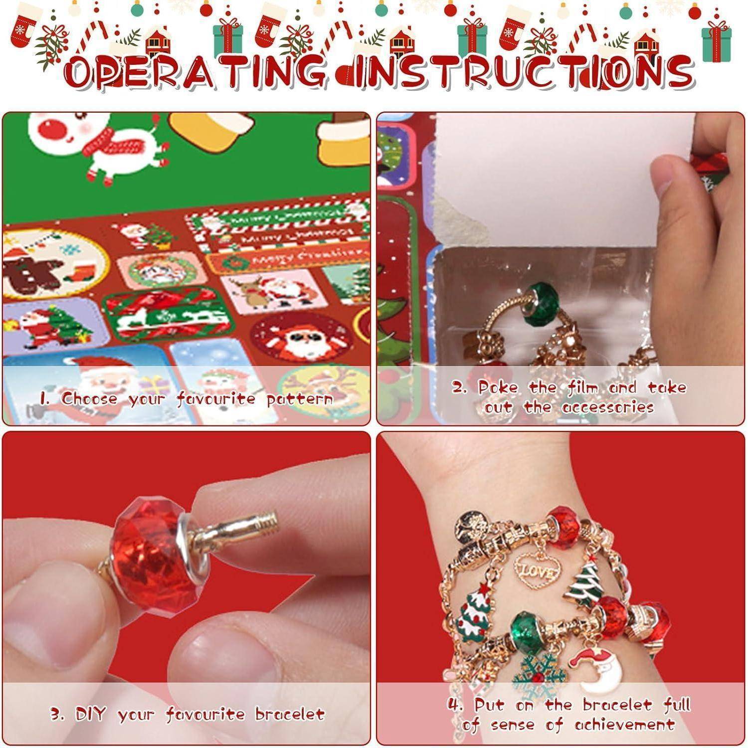Adventskalender 2025 DIY Schmuck für Mädchen 6-13 Jahre 24 Füllungen