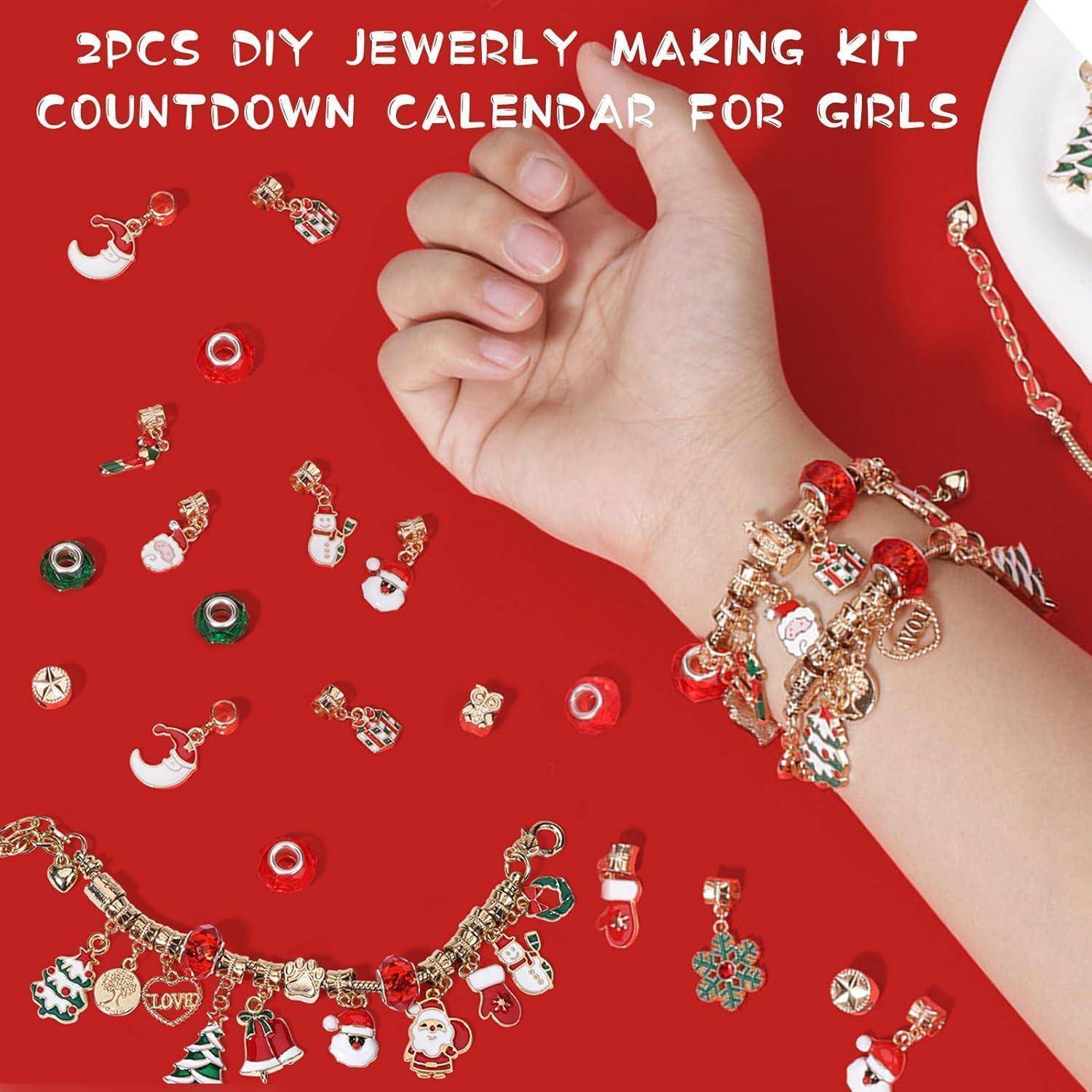 Adventskalender 2025 DIY Schmuck für Mädchen 6-13 Jahre 24 Füllungen