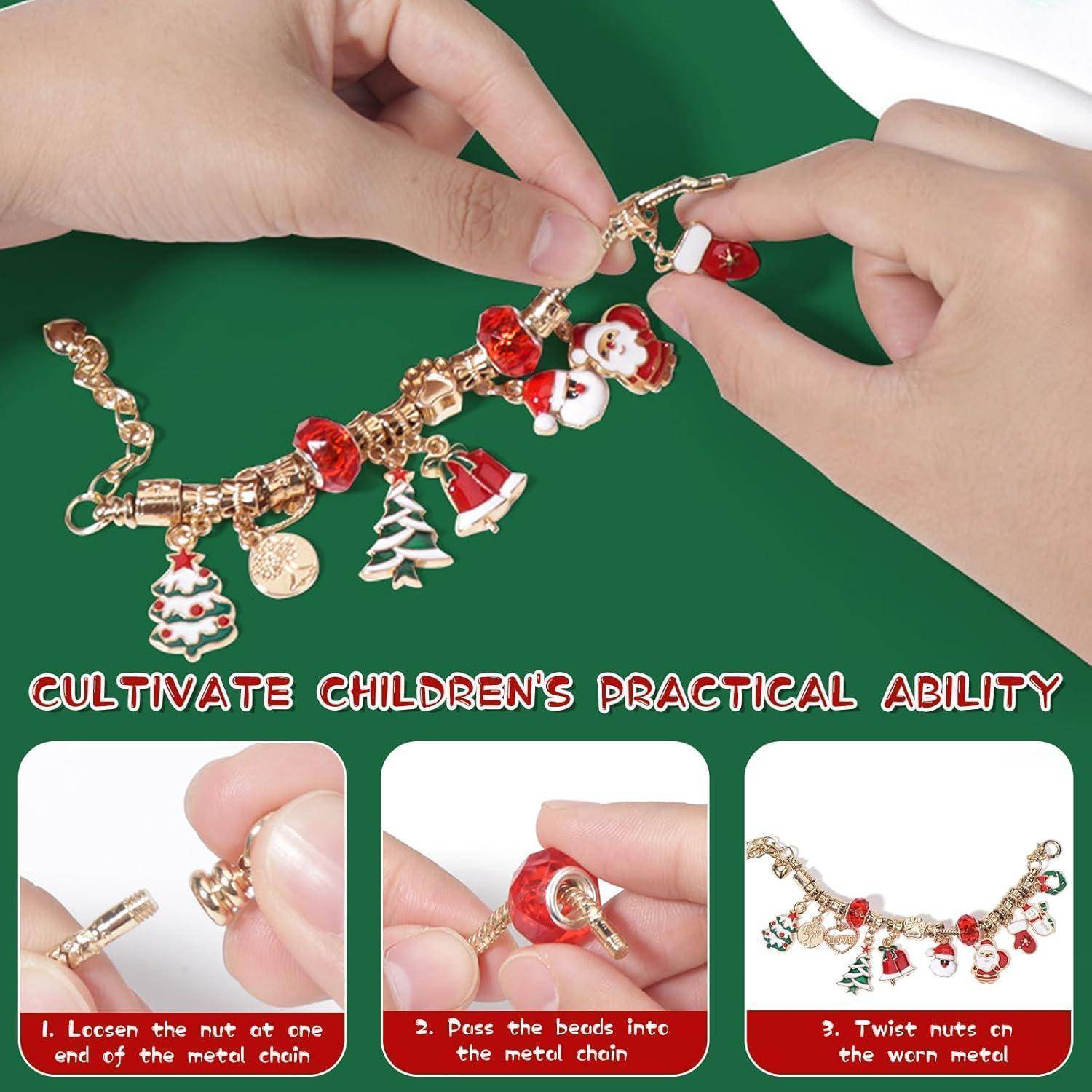 Adventskalender 2025 DIY Schmuck für Mädchen 6-13 Jahre 24 Füllungen