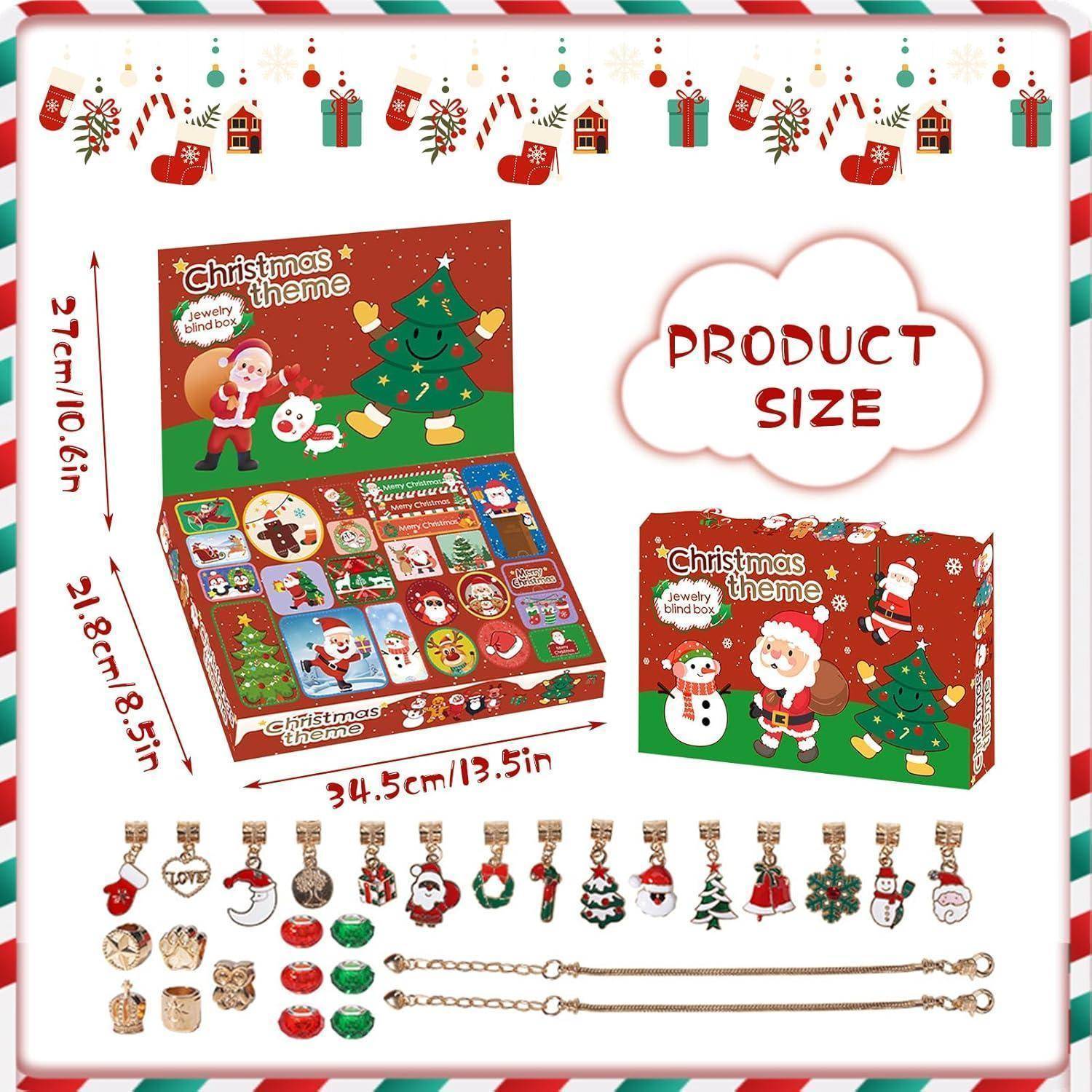 Adventskalender 2025 DIY Schmuck für Mädchen 6-13 Jahre 24 Füllungen