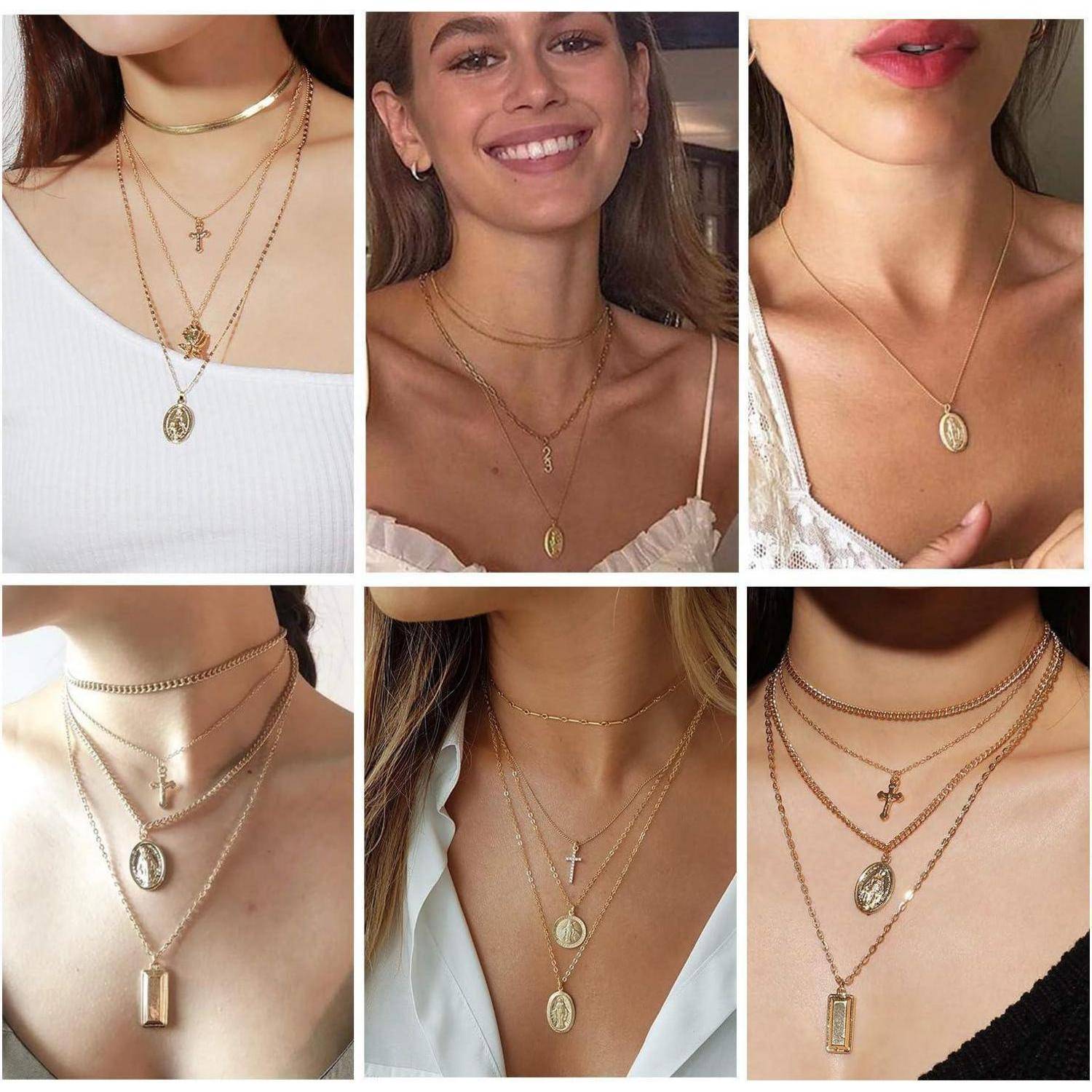 Kette Damen Herren Jungfrau Maria 925 Silber Oval Anhänger 01: Gold