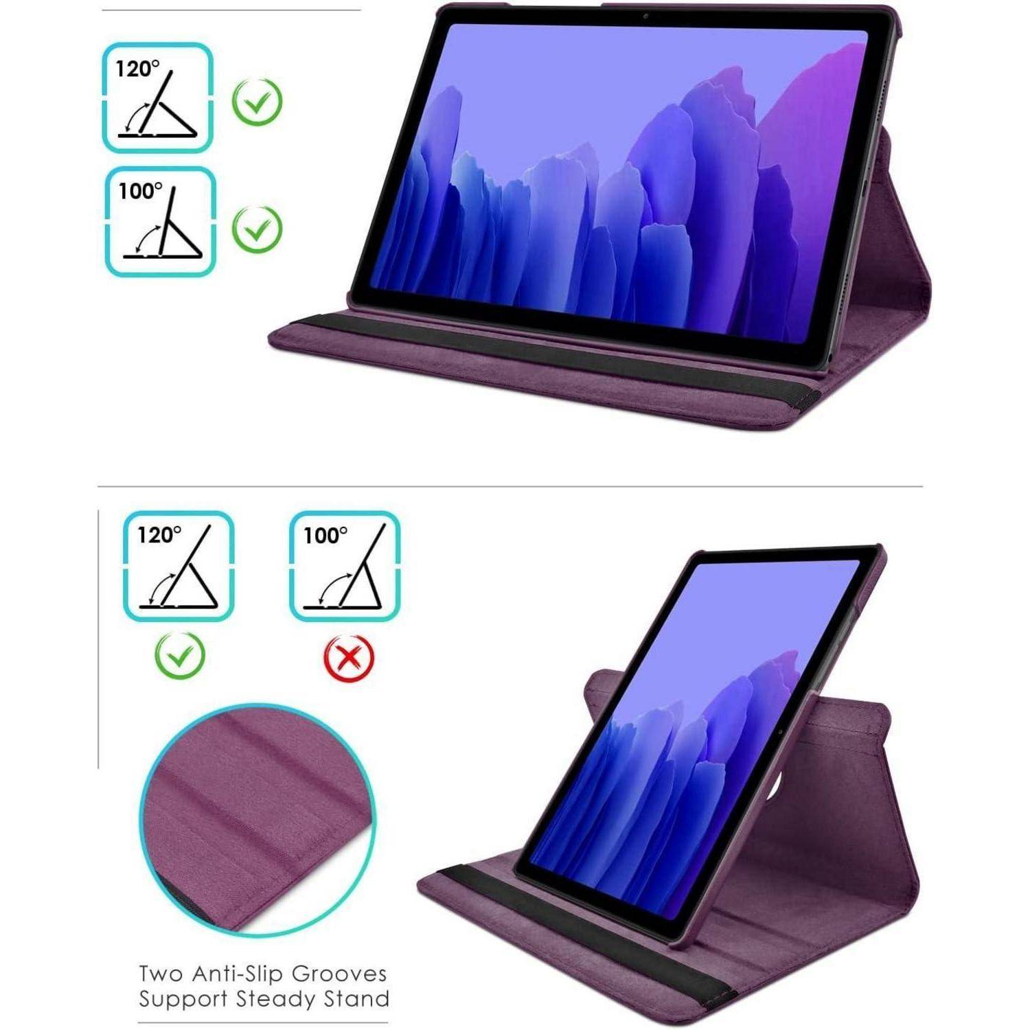 Tablet Hülle Tab A7 10.4 Rotation Stand Leder Violett Lila