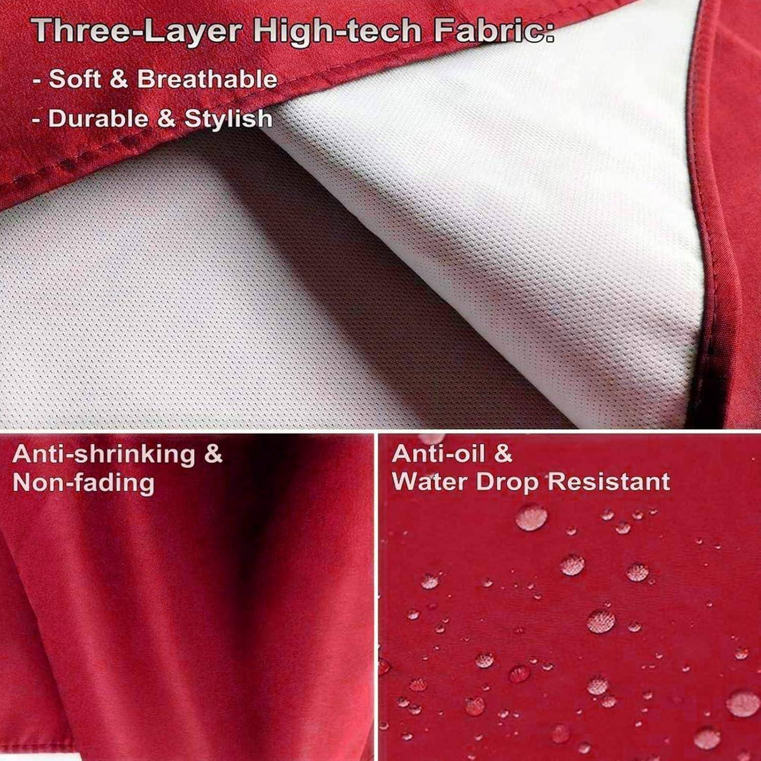 Schürze wasserdicht kurze Taille 2 Taschen Kochschürze Rot