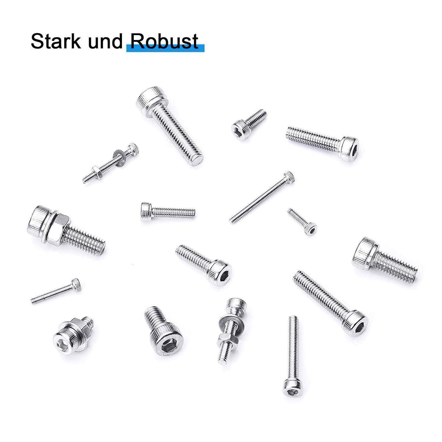 Schrauben Set 880 Pcs M2 M3 M4 Sechskopf Edelstahl 304 Schrauben C