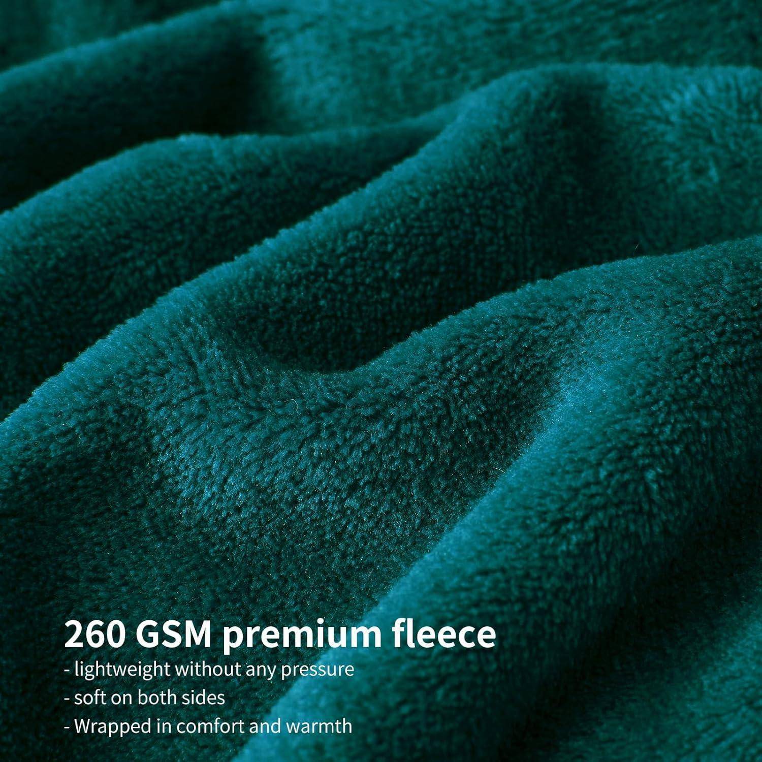 Kuscheldecke Fleecedecke Couchdecke XL Winter 150 x 200 cm Dunkelgrün
