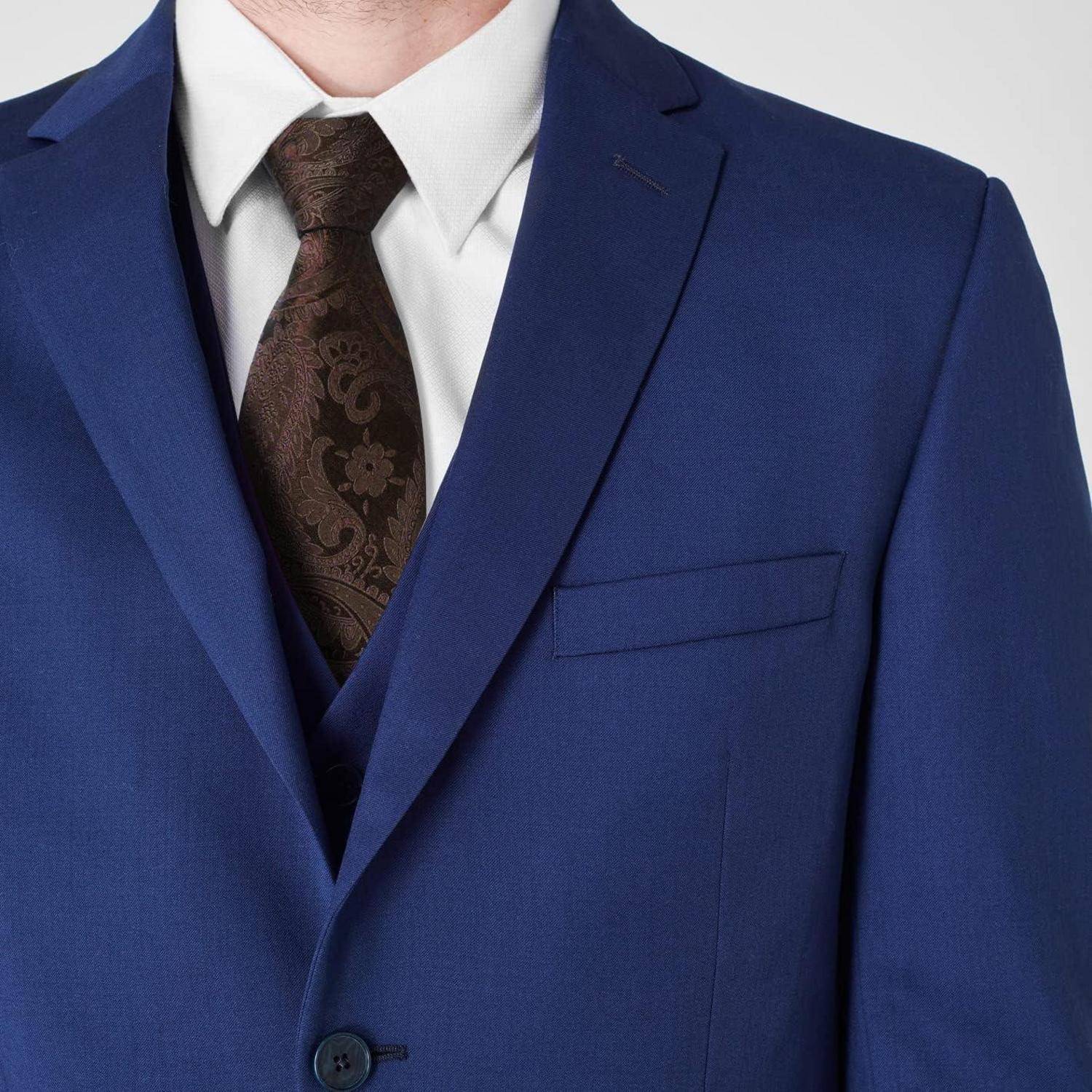 Krawatten Herren Hochzeit Einstecktuch Paisley Einheitsgröße M-braun