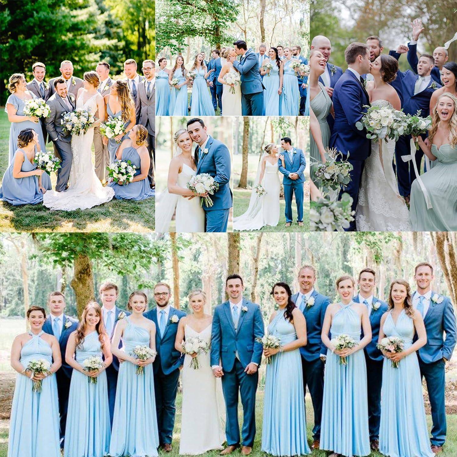 Krawatte Set Einstecktuch Herren Hochzeit Hahnentritt Blau