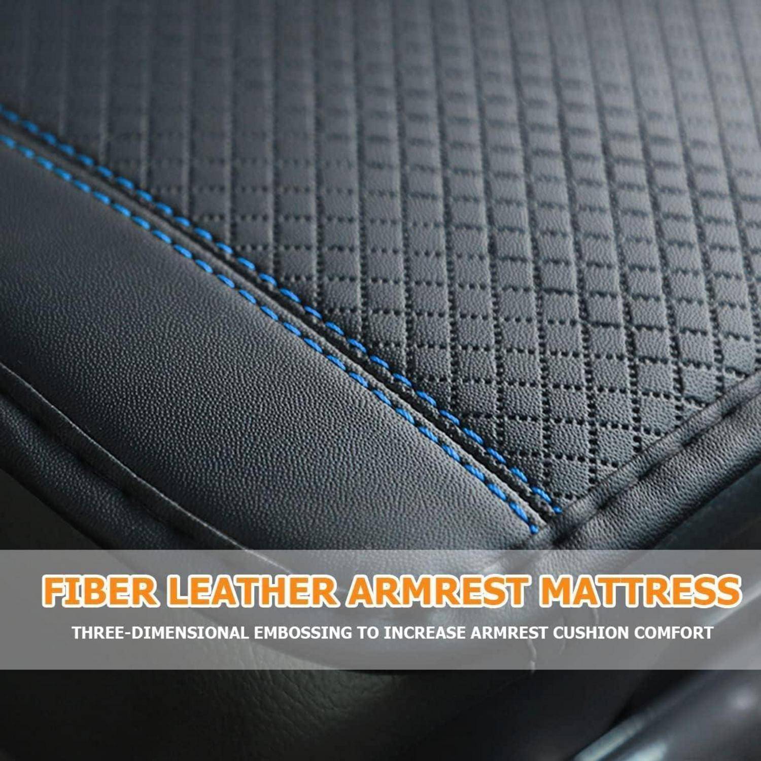Armlehnenkissen Leder Mittelkonsole Armlehne Autositze Schwarzblau