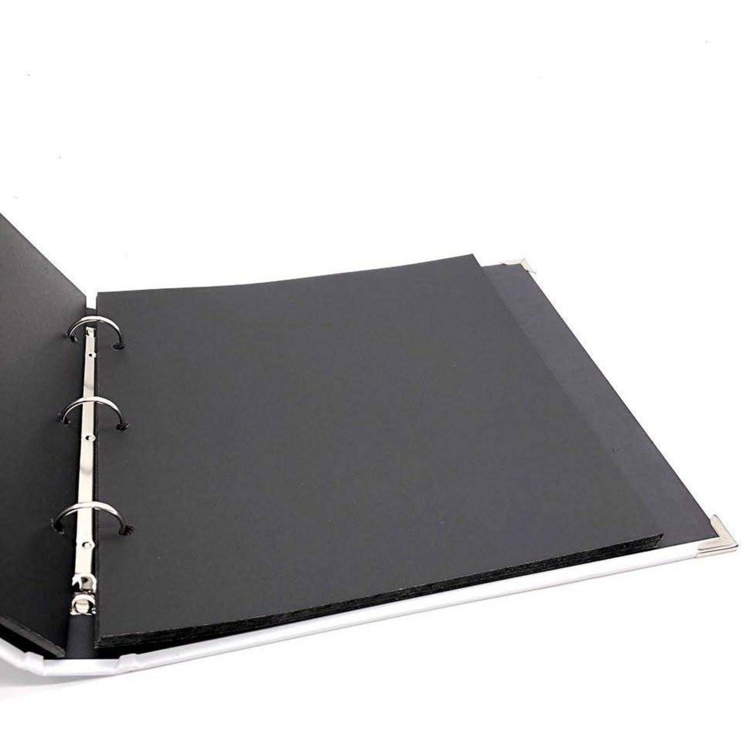 Fotoalbum Seiten Refill Innenseiten Scrapbook 25x23cm 20pcs Schwarz