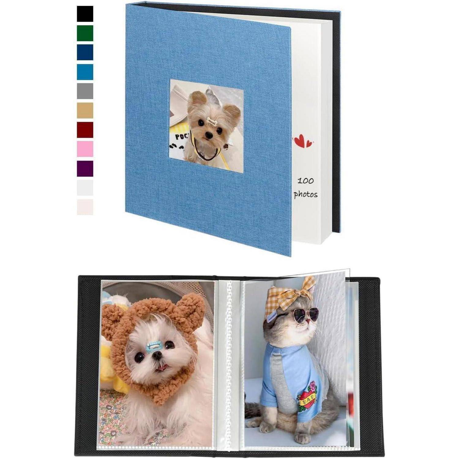 Fotoalbum 10x15 Taschen Top Loading Leinen Mini 2 50 Fotos 2PK Teal