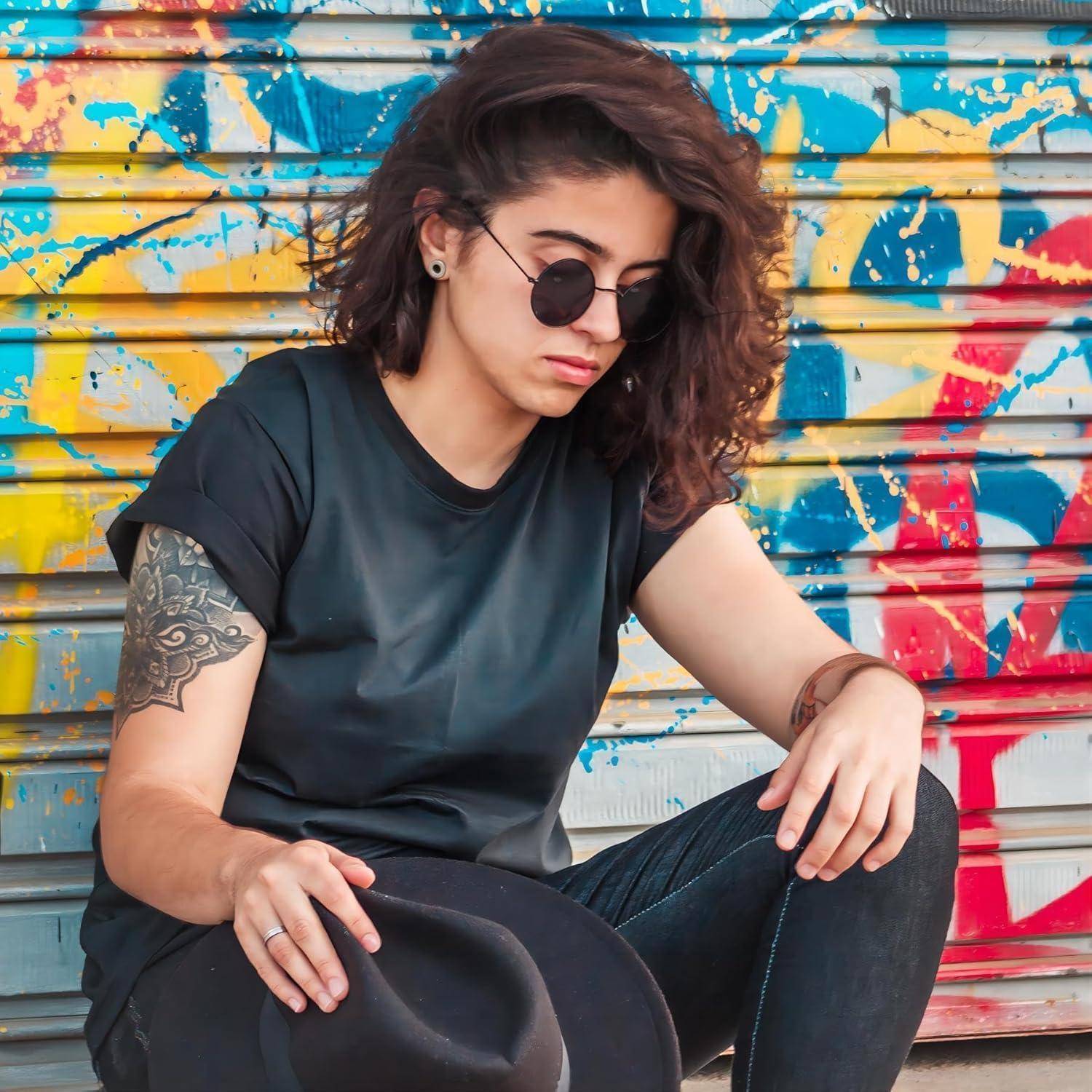 Sonnenbrille Herren Damen polarisiert A06-voll Schwarz Wie die Bilder