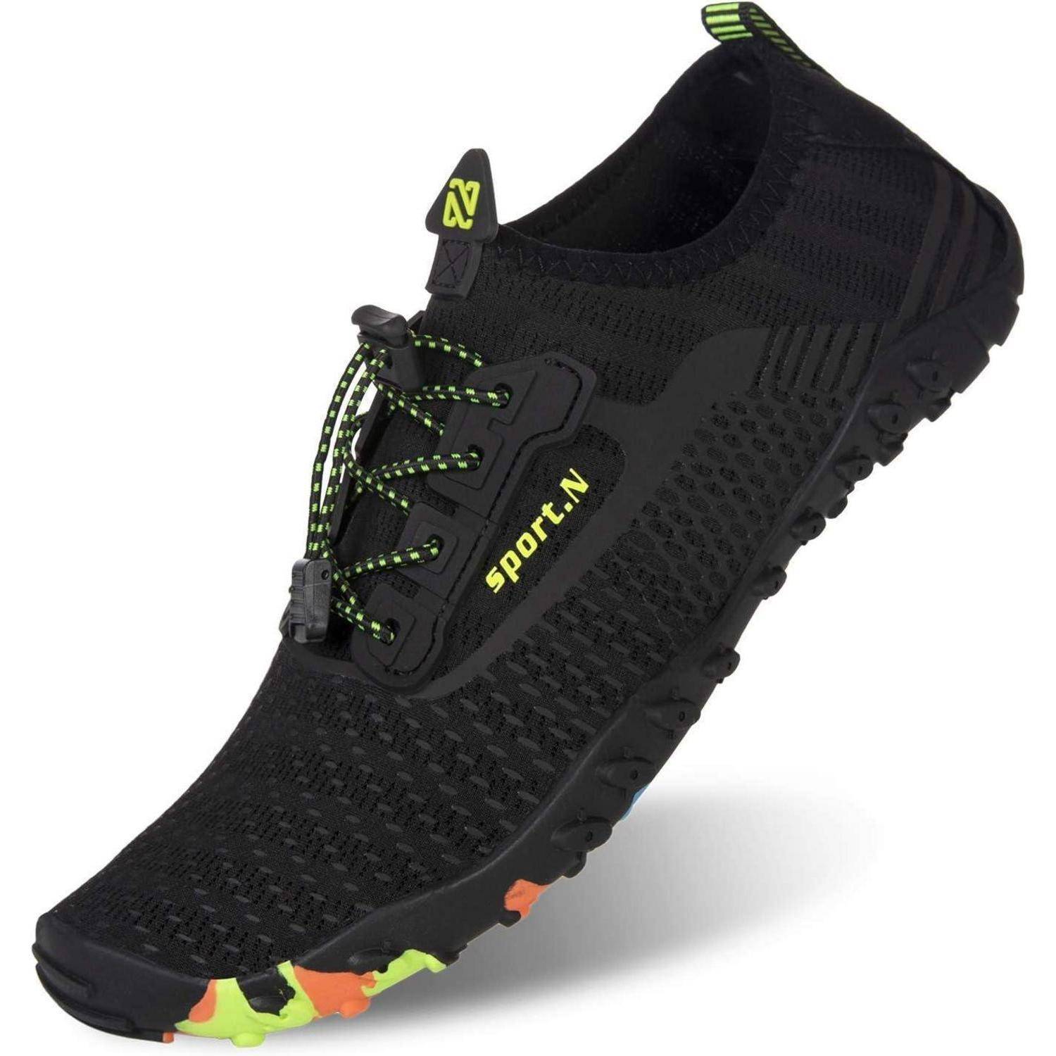 Badeschuhe Damen Herren Aquaschuhe Surfschuhe 36 EU Zb244 Schwarz