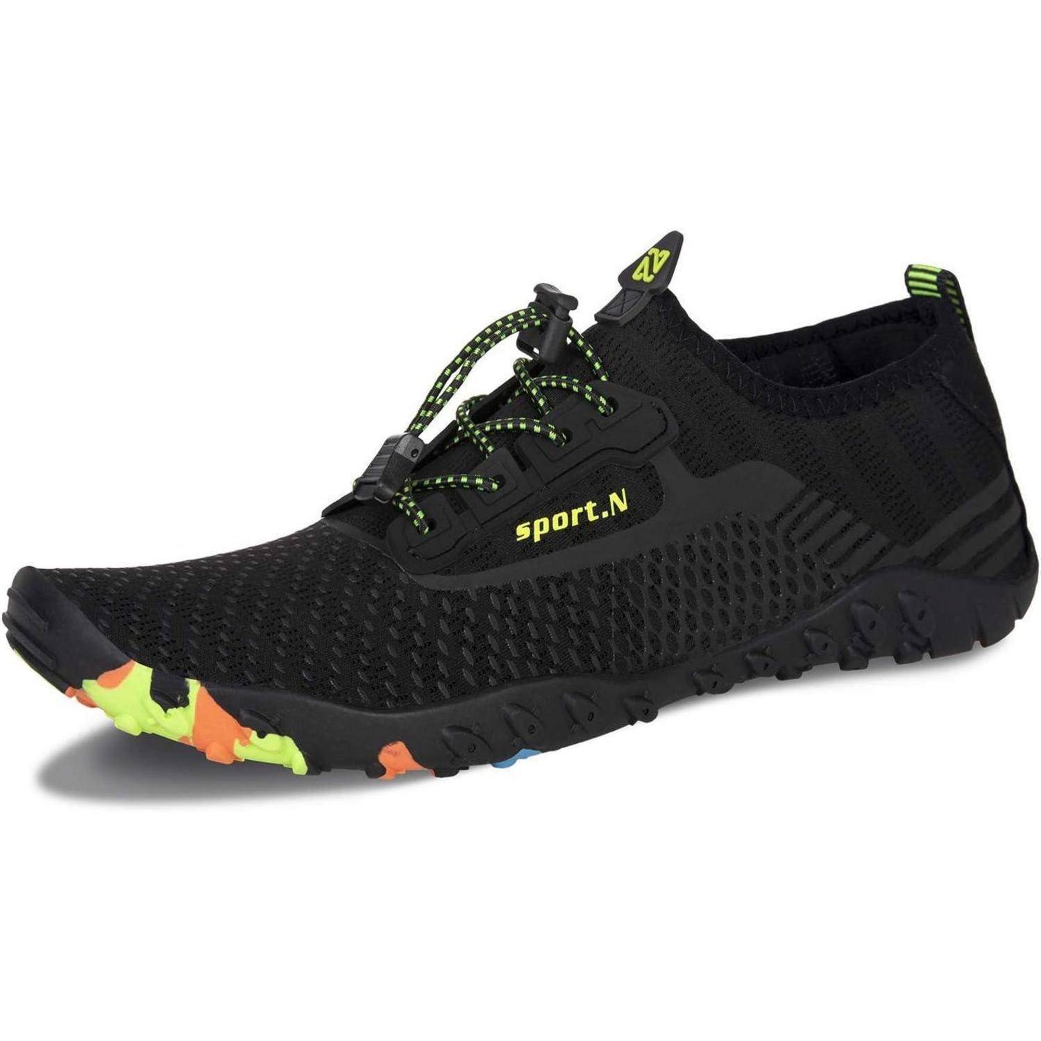 Badeschuhe Damen Herren Aquaschuhe Surfschuhe 36 EU Zb244 Schwarz