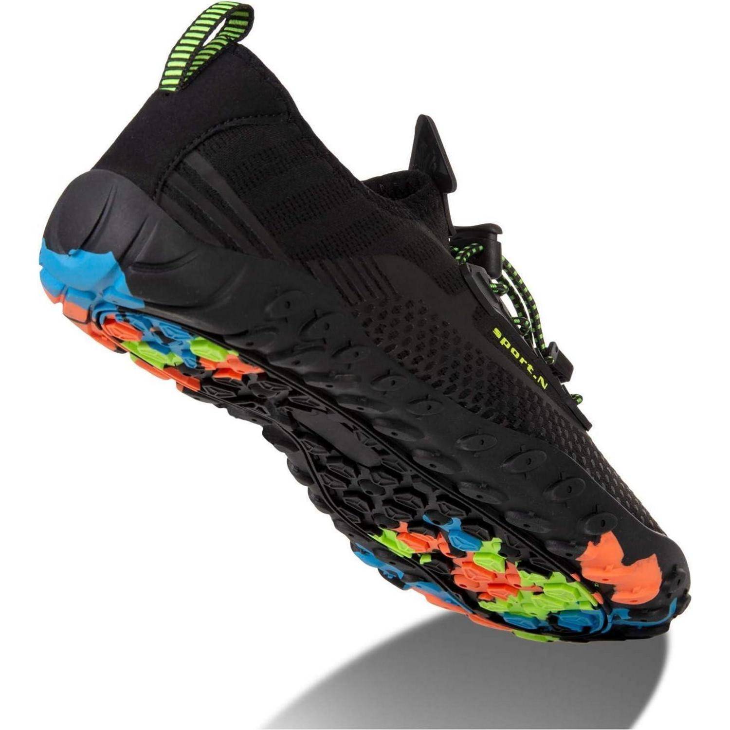 Badeschuhe Damen Herren Aquaschuhe Surfschuhe 36 EU Zb244 Schwarz