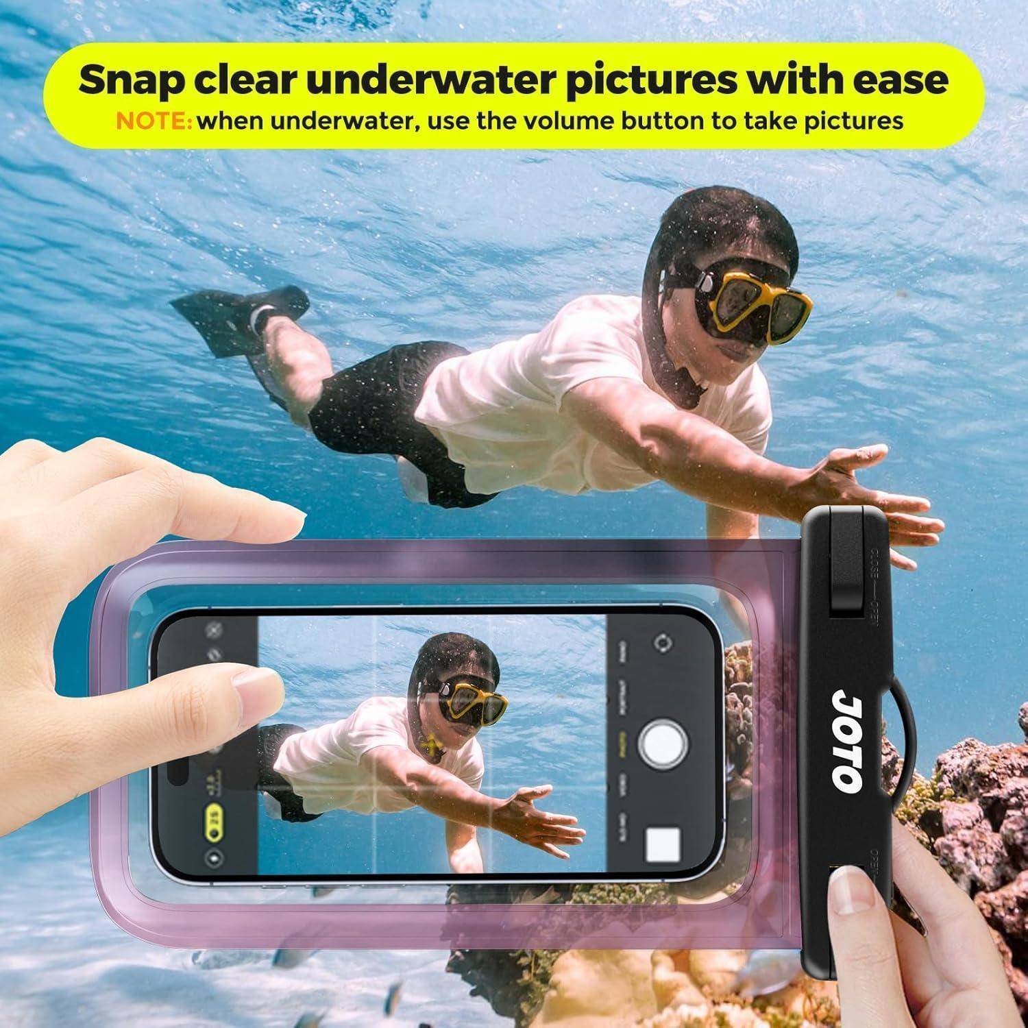 Handyhülle Wasserdicht Unterwasser IPX8 7 Zoll 9-Clear Lila