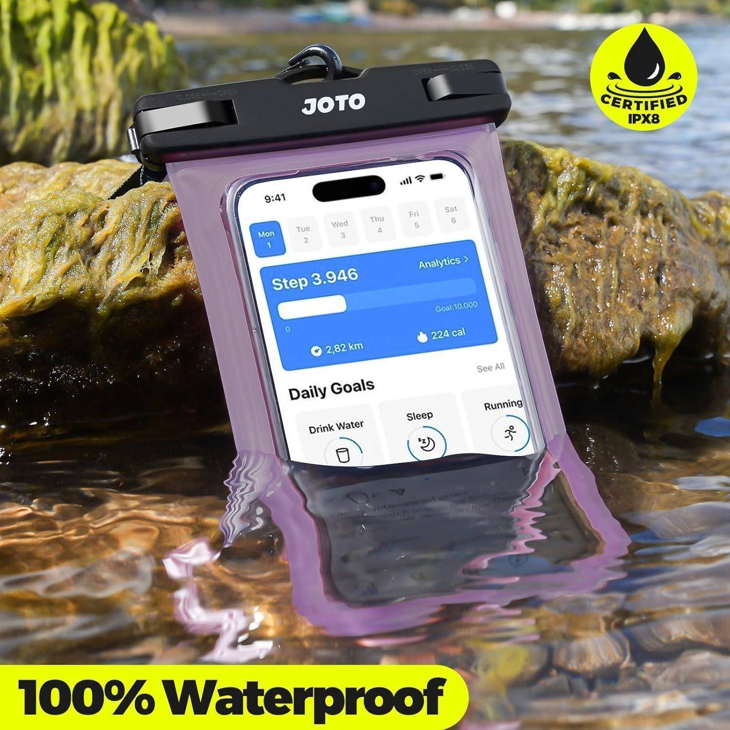 Handyhülle Wasserdicht Unterwasser IPX8 7 Zoll 9-Clear Lila