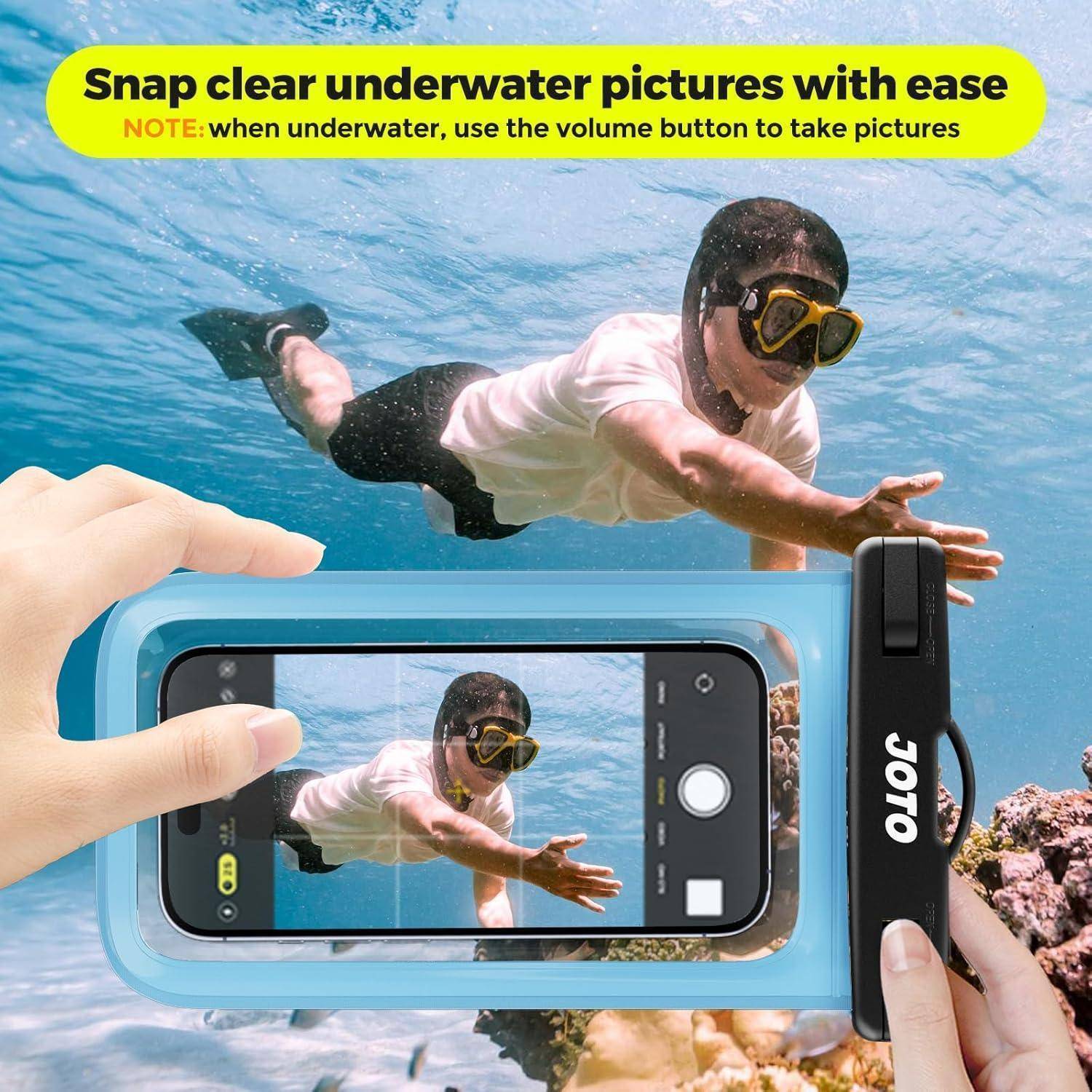 Handyhülle Unterwasserhülle IPX8 Wasserdicht 7 Zoll Blau