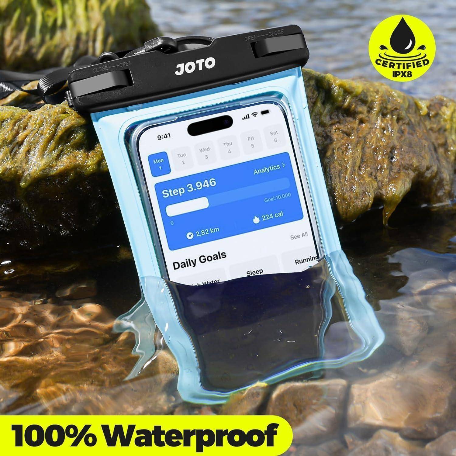 Handyhülle Unterwasserhülle IPX8 Wasserdicht 7 Zoll Blau