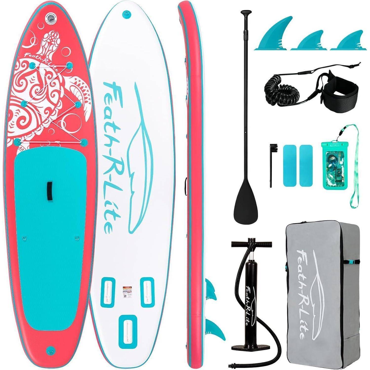 SUP Board Paddleboard Ultra Light Erwachsene Paddel Tasche Pink G