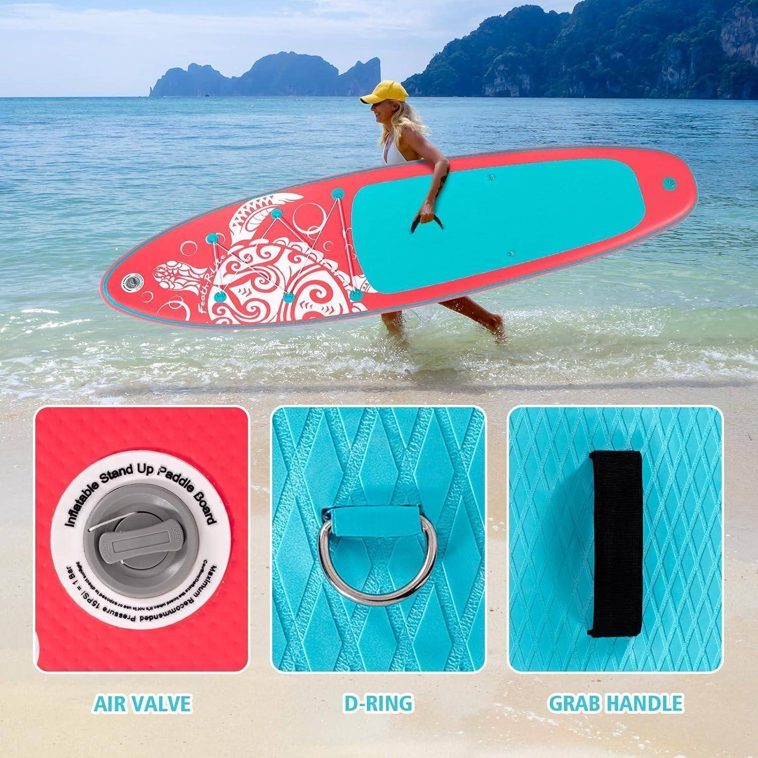 SUP Board Paddleboard Ultra Light Erwachsene Paddel Tasche Pink G