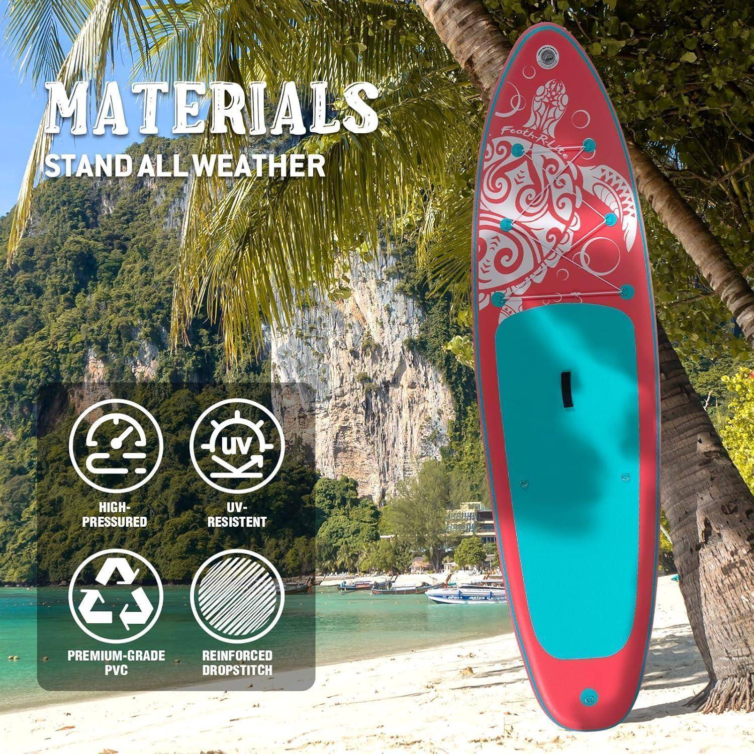 SUP Board Paddleboard Ultra Light Erwachsene Paddel Tasche Pink G
