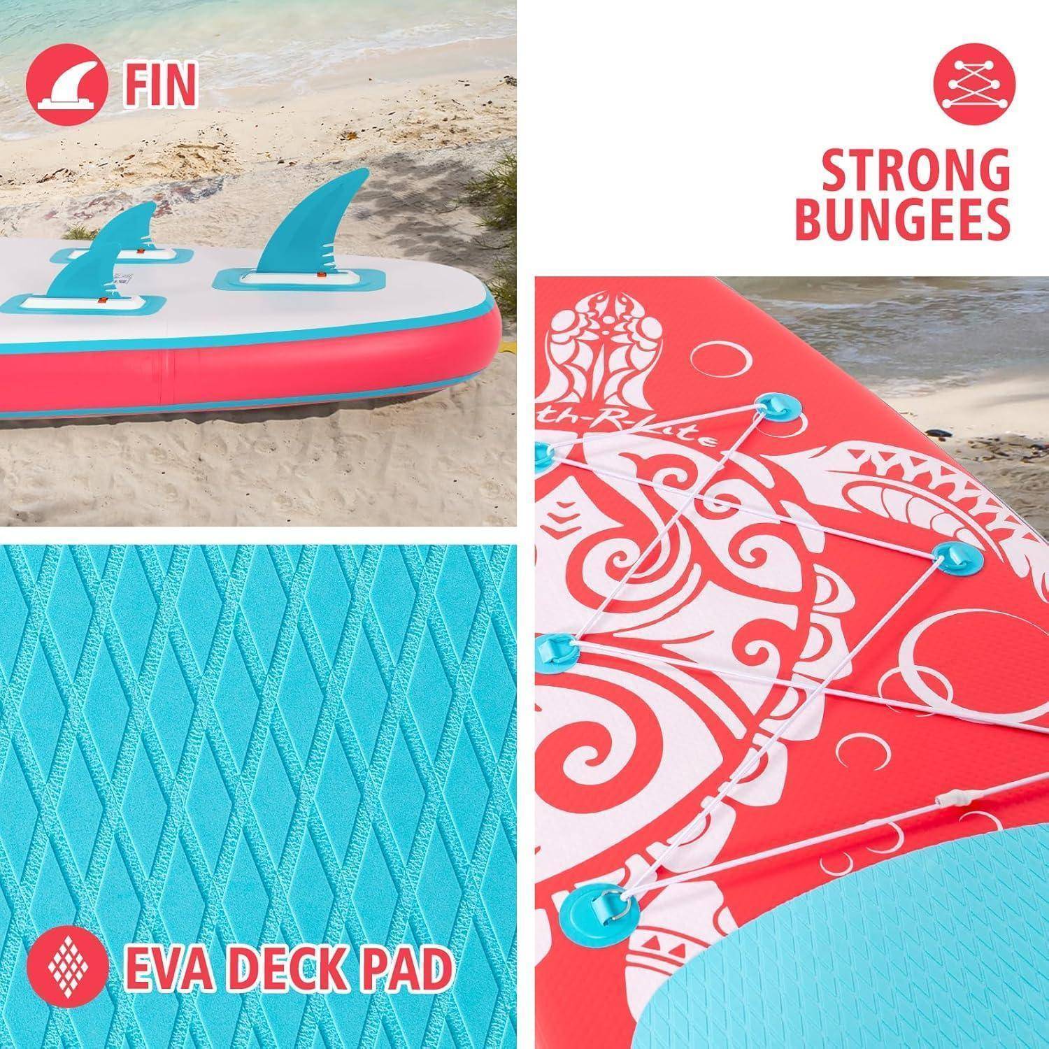 SUP Board Paddleboard Ultra Light Erwachsene Paddel Tasche Pink G