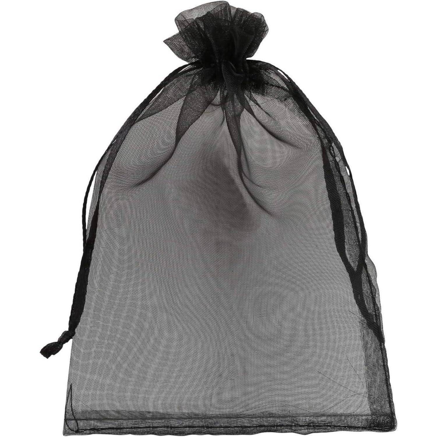 Organzasäckchen Schwarz Organzabeutel Schmuck 10*15cm,120pcs Schwarz