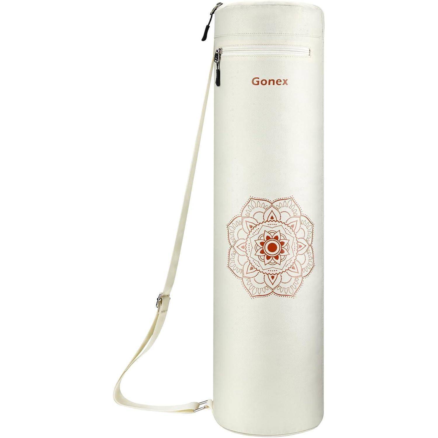 Yogatasche Yogamatte Reißverschluss Schultergurt Beige Stechapfel