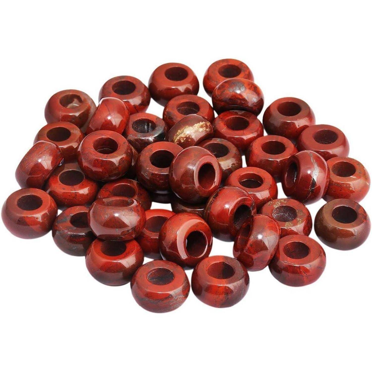 Schmuckperlen Roter Jaspis Charms (14mmx8mm, Packung mit 20 Stück)