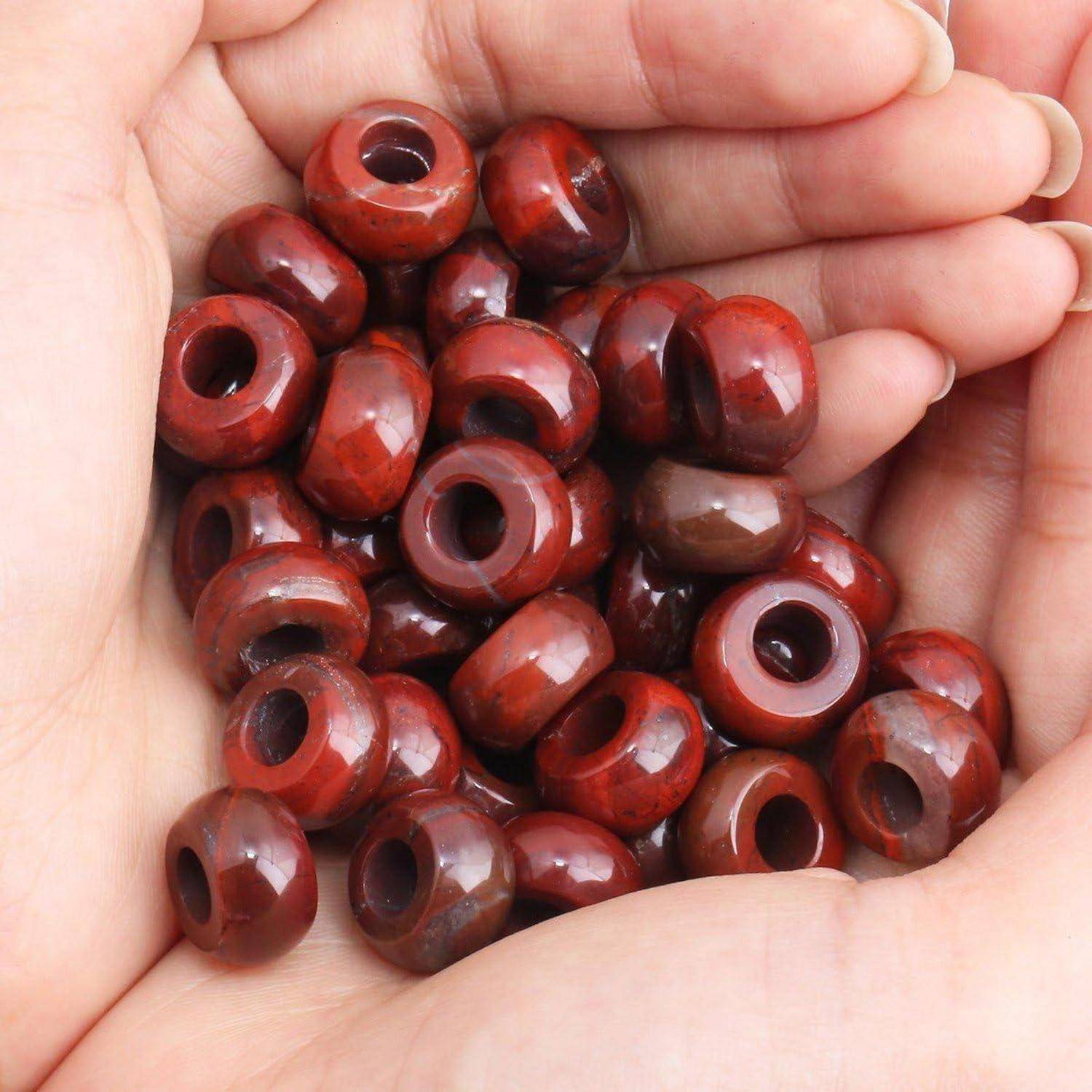 Schmuckperlen Roter Jaspis Charms (14mmx8mm, Packung mit 20 Stück)