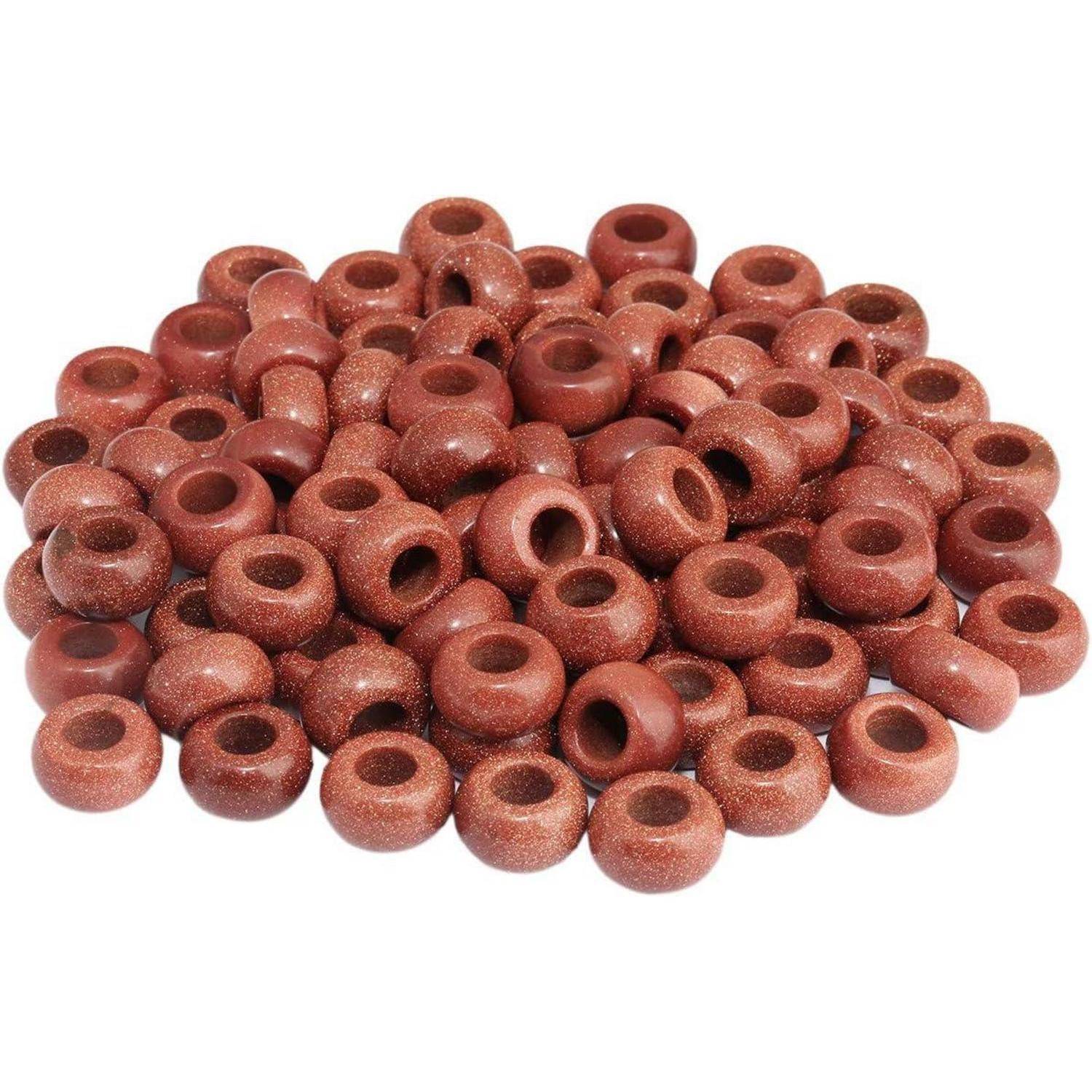Perlen Edelstein Rondelle Makramee Schmuck DIY Gold Sandstein 12x6mm