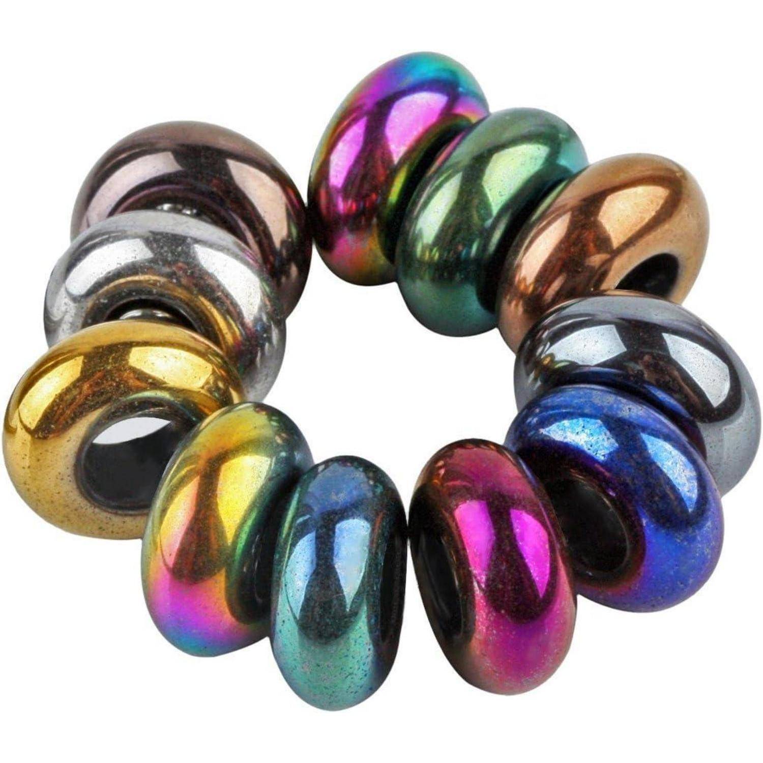 Perlen Rondelle Polierter Hämatit (14mmx8mm, Packung mit 20 Stück)