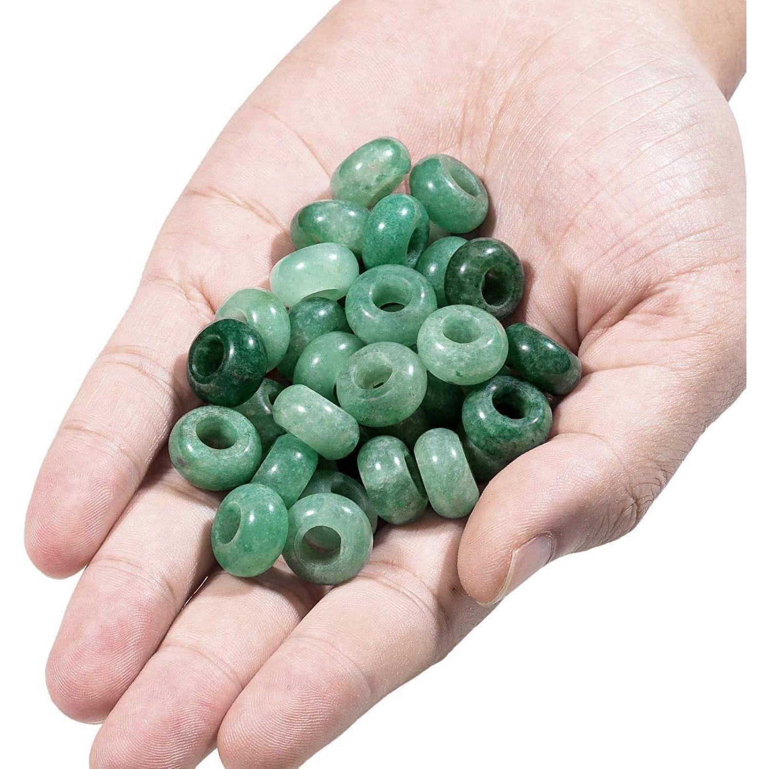 Perlen Rondelle Grüner Aventurin 14mmx8mm Packung mit 20 Stück