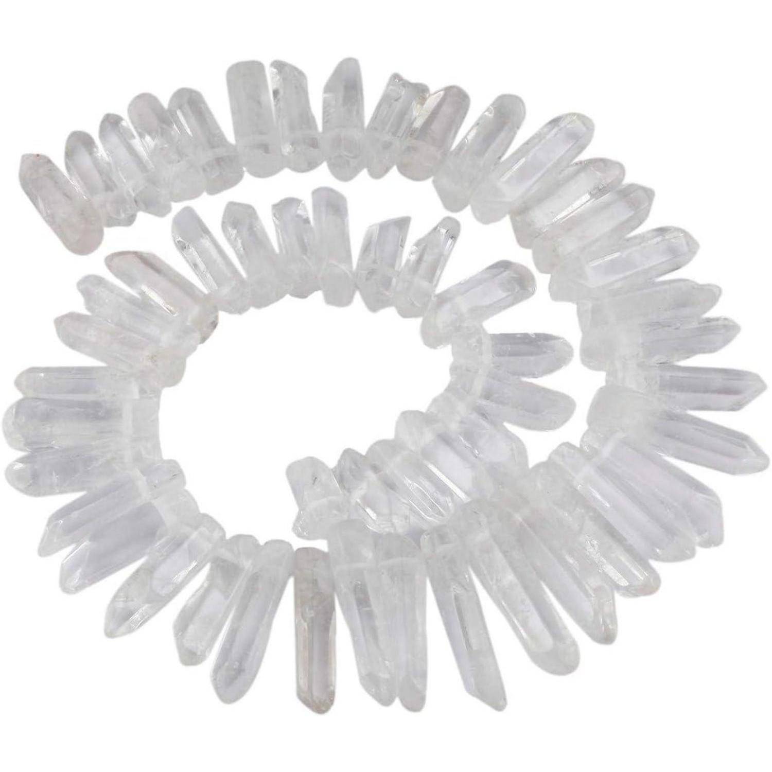 Perlen Titanium natürlicher Bergkristall Poliert 13mm 42mm Perlen
